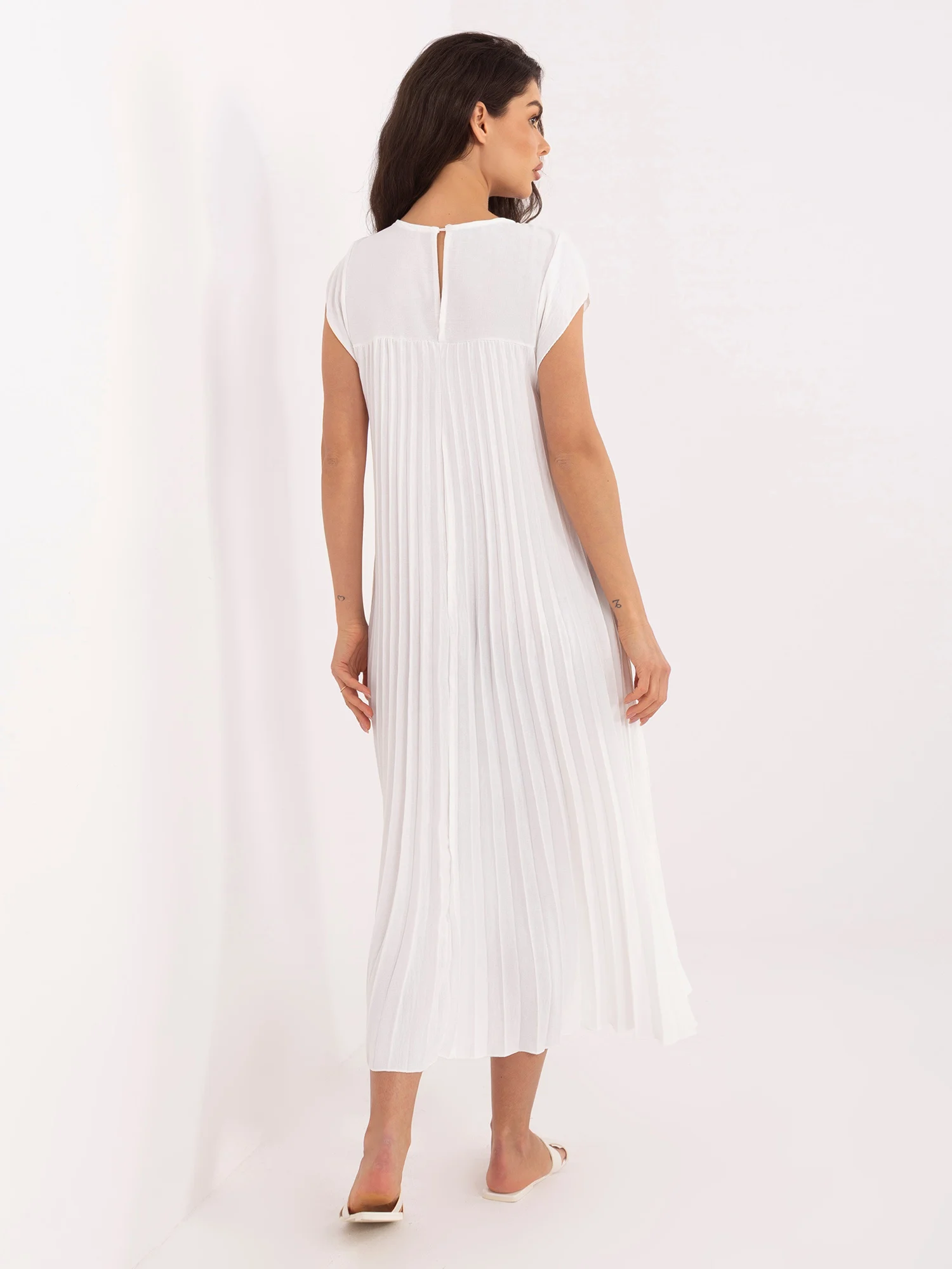 Rochie Dama Midi, Alta croiala, RUE PARIS, Ecru de Petrecere - Image 2