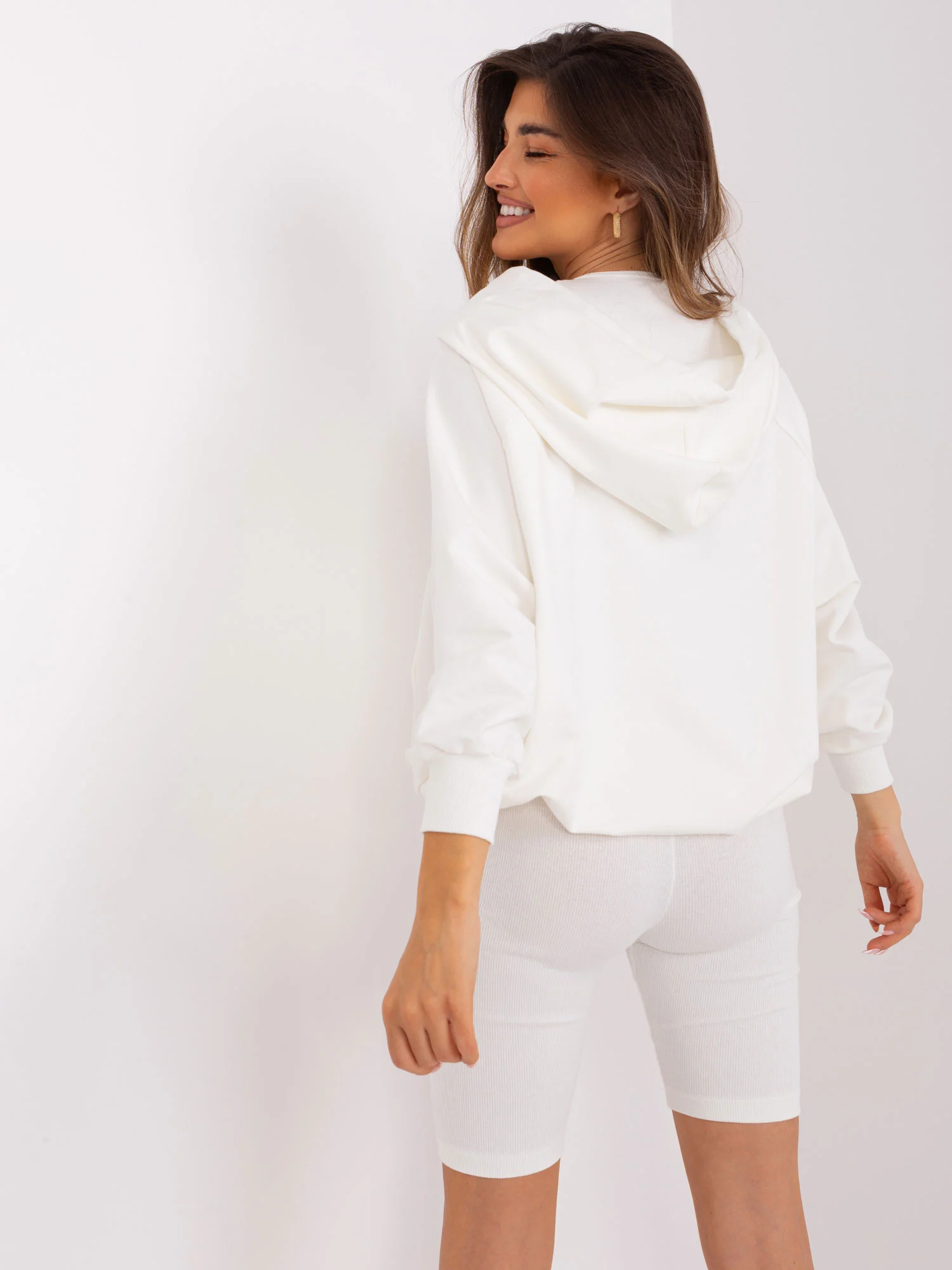 Compleu Dama Mini, Dungi, My Red Lips, Ecru Casual - imagine 8