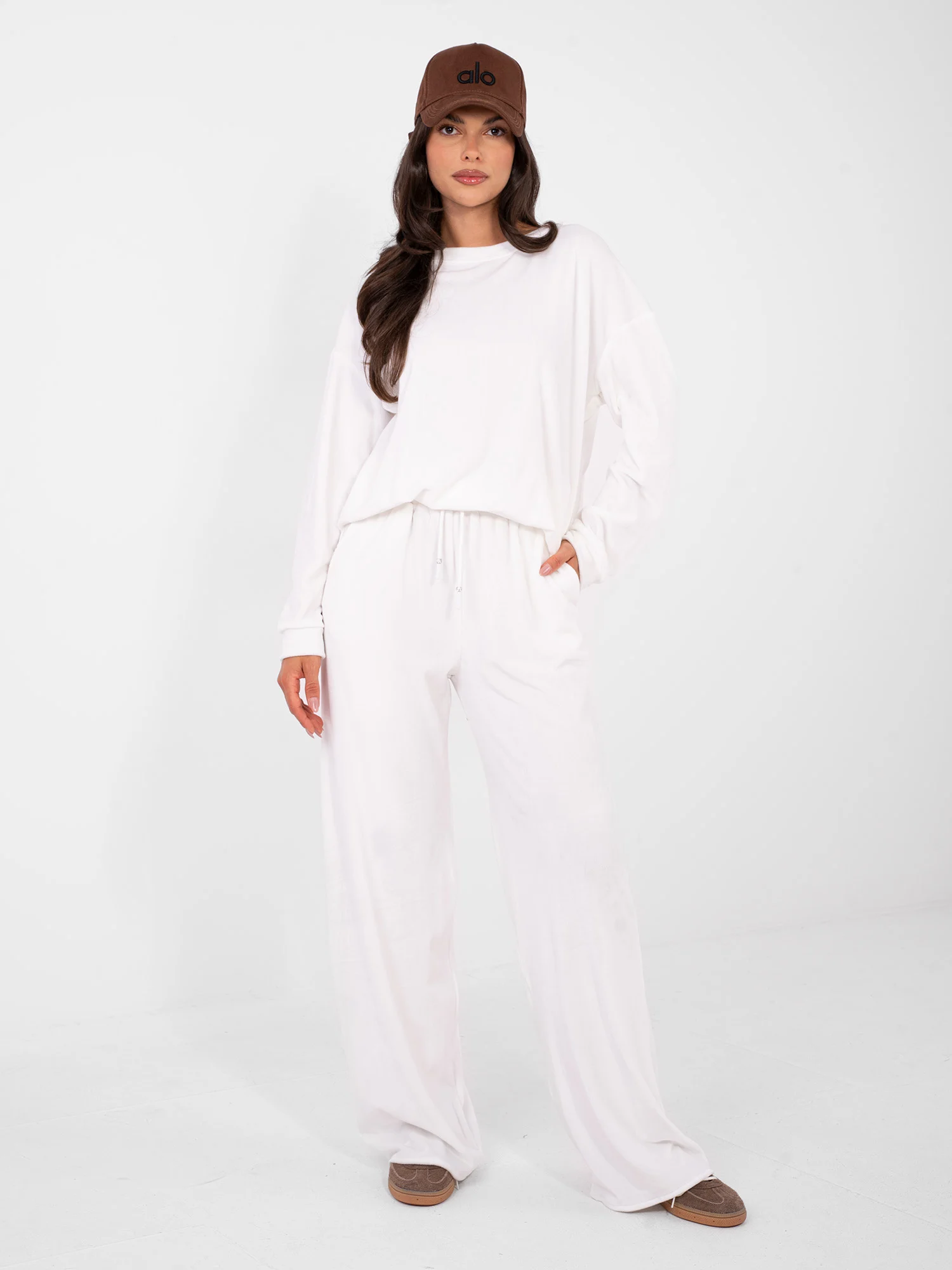Compleu Dama Maneca lunga, Dreapta, LAKERTA, Ecru Casual - imagine 5