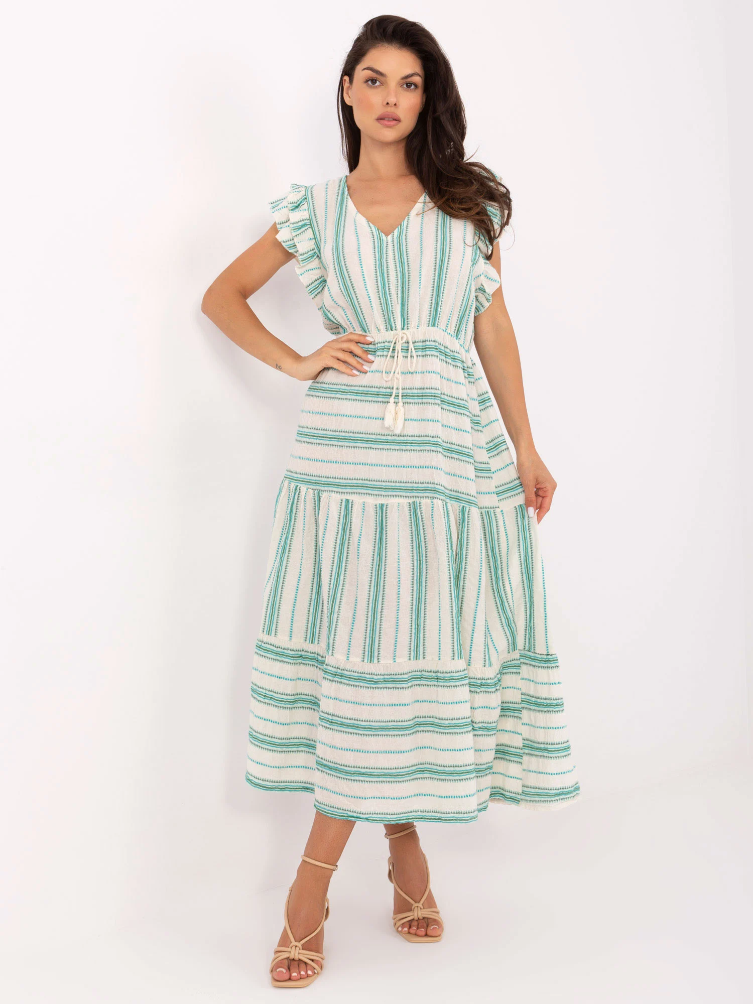 Rochie Dama Midi, Lejera, Och Bella, Verde de Vara - Image 4