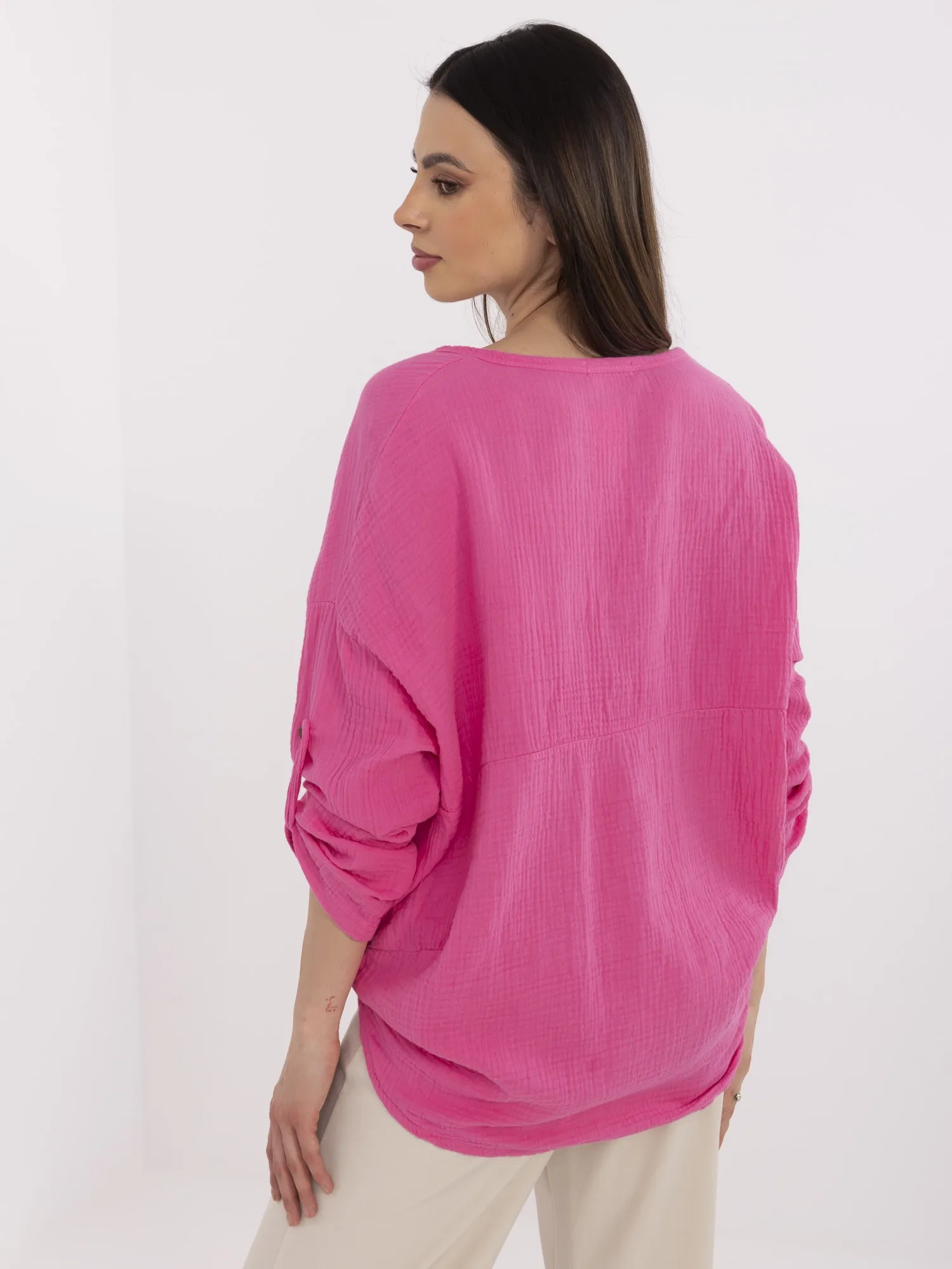 Camasa Dama Bumbac, ITALY MODA, Roz - imagine 4
