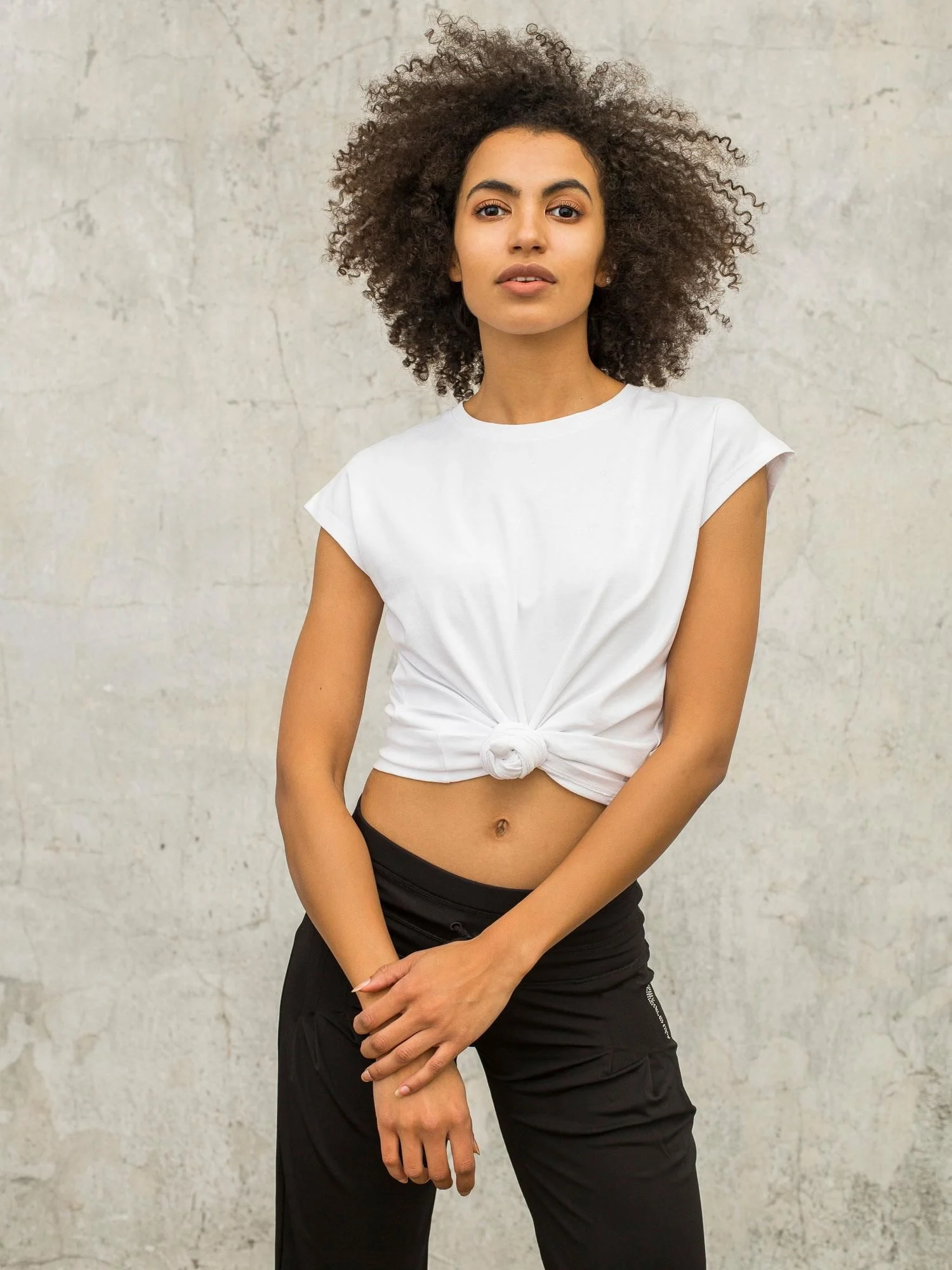 Tricou Dama Mini, Sport, For Fitness, Alb Casual - imagine 2