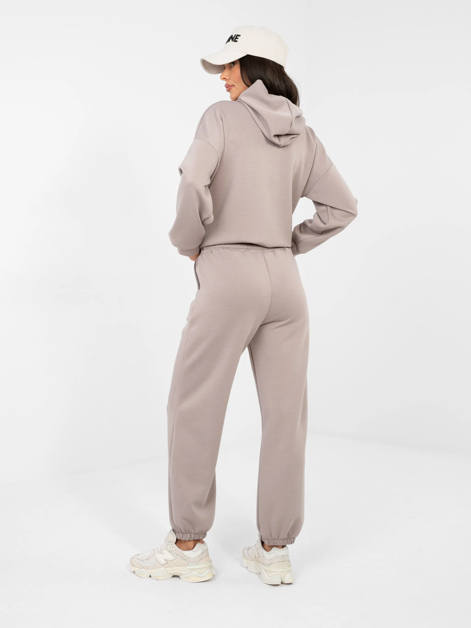 Compleu Dama Maneca lunga, Mansete elastice, RUE PARIS, Bej - imagine 2