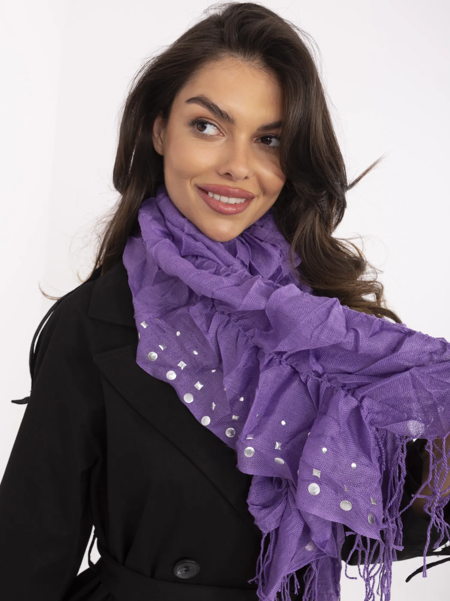 Bandana Dama Imprimat, Viscoza, Fashion Hunters, Mov - imagine 3