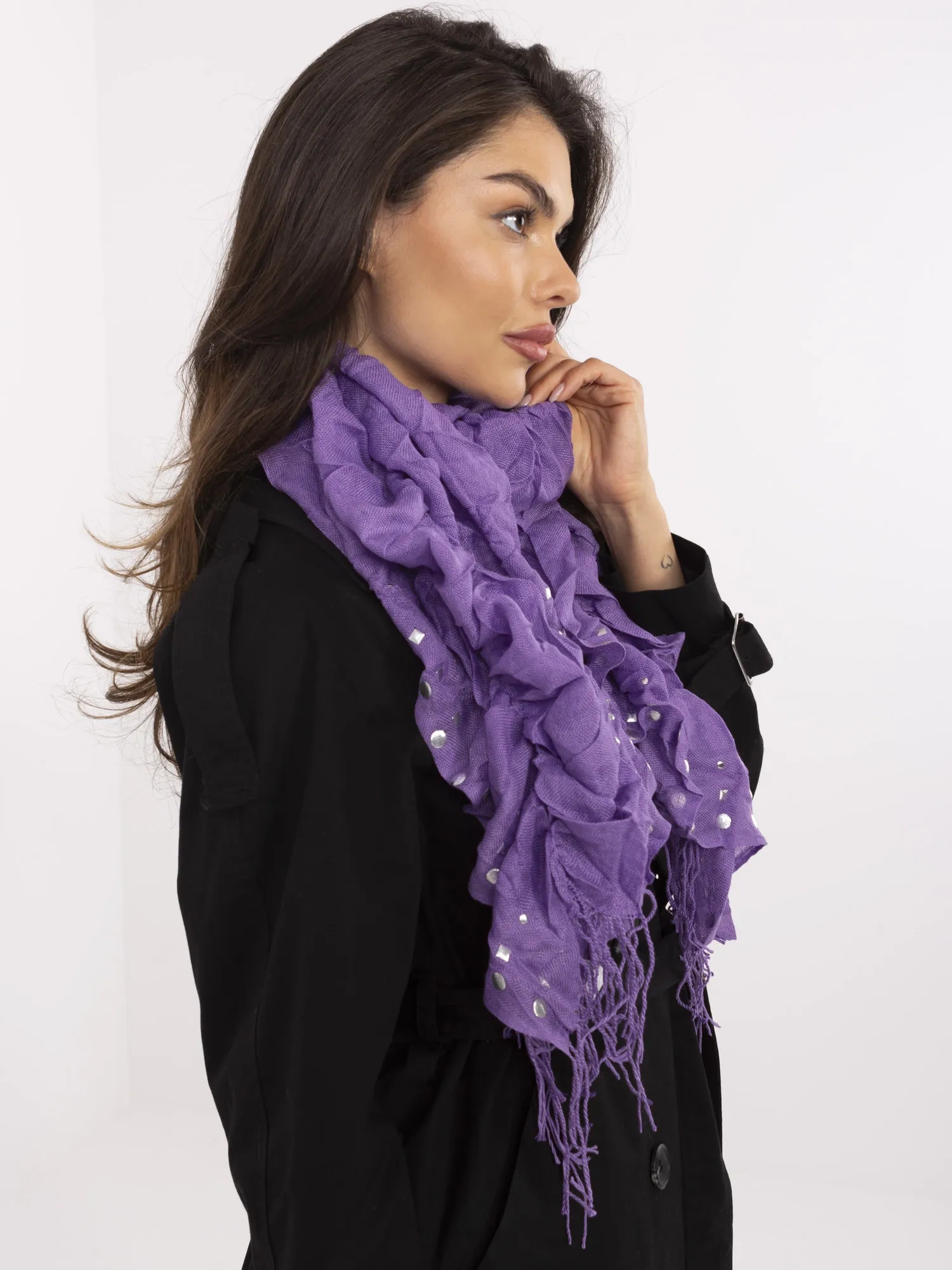Bandana Dama Imprimat, Viscoza, Fashion Hunters, Mov - imagine 2