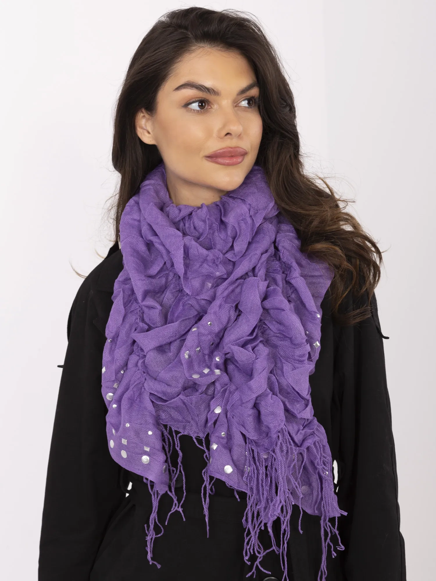 Bandana Dama Imprimat, Viscoza, Fashion Hunters, Mov - imagine 5