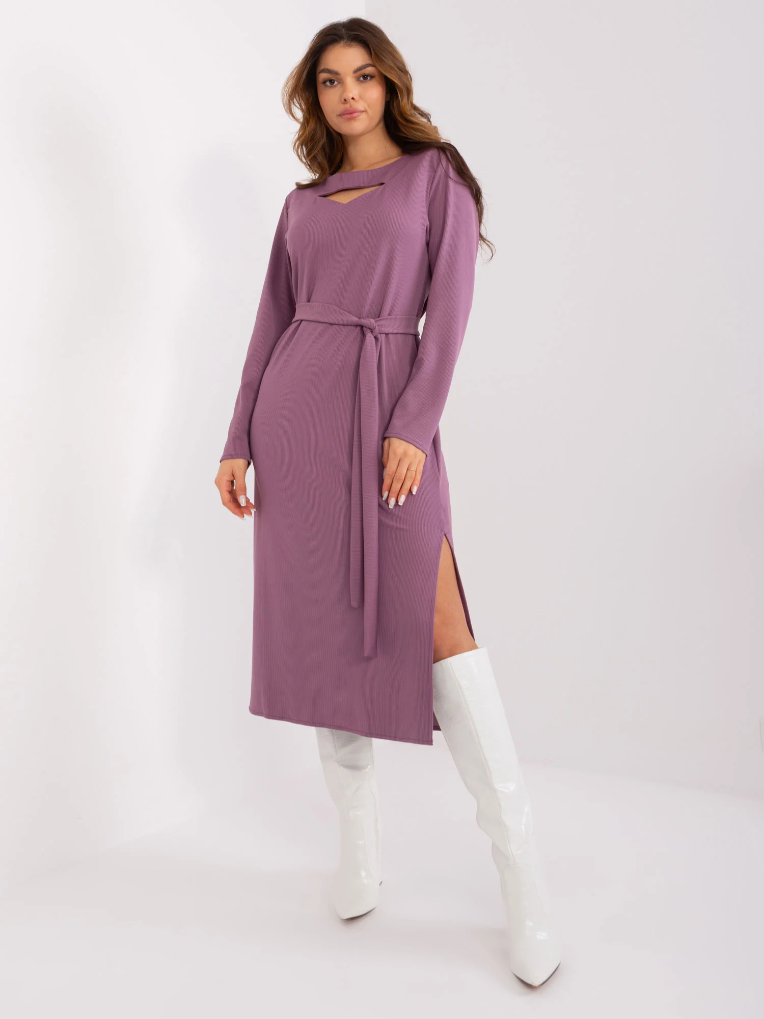 Rochie Dama Maxi, Dungi, LAKERTA, Mov de Sarbatori - Image 3
