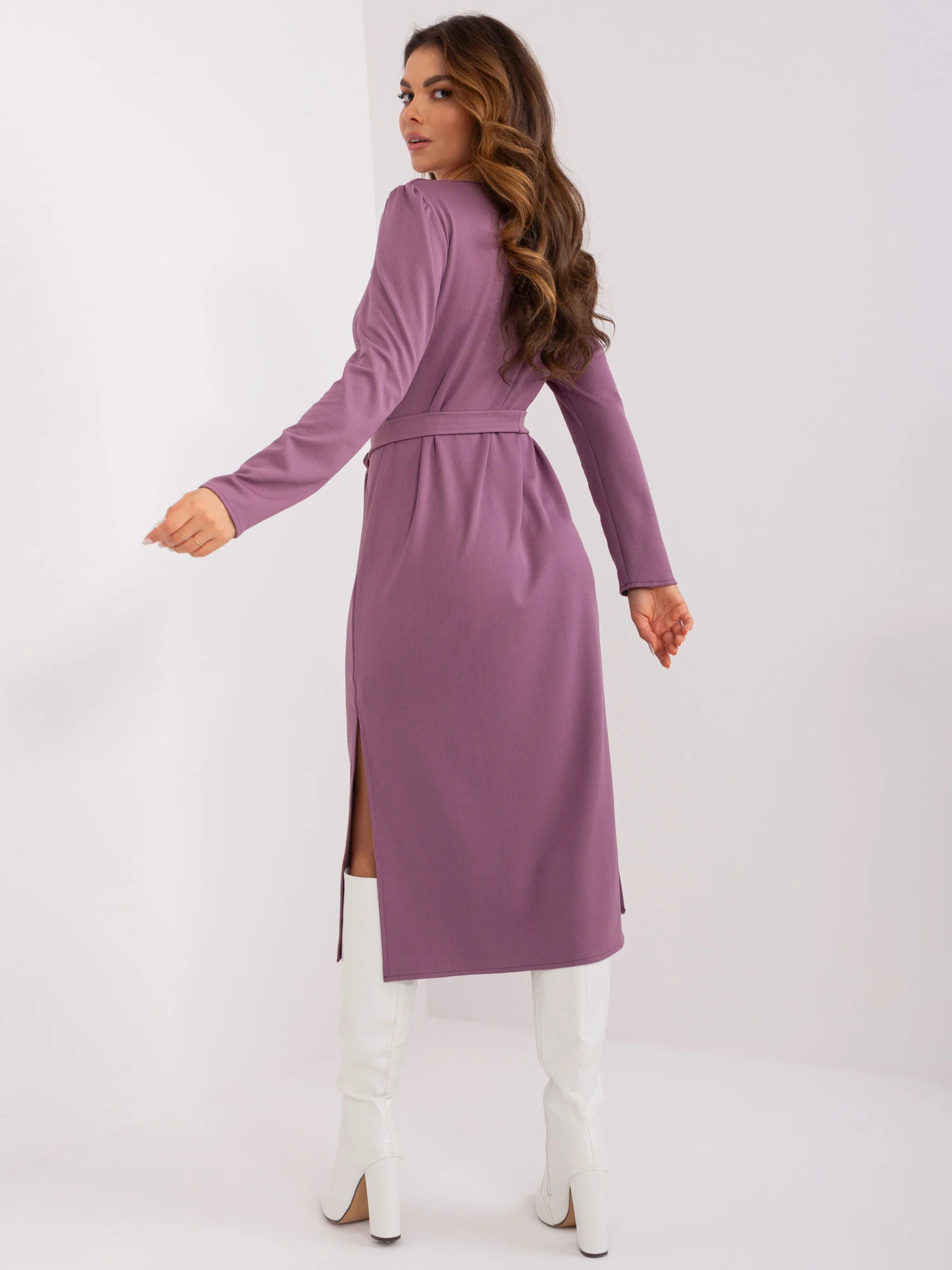 Rochie Dama Maxi, Dungi, LAKERTA, Mov de Sarbatori - Image 2
