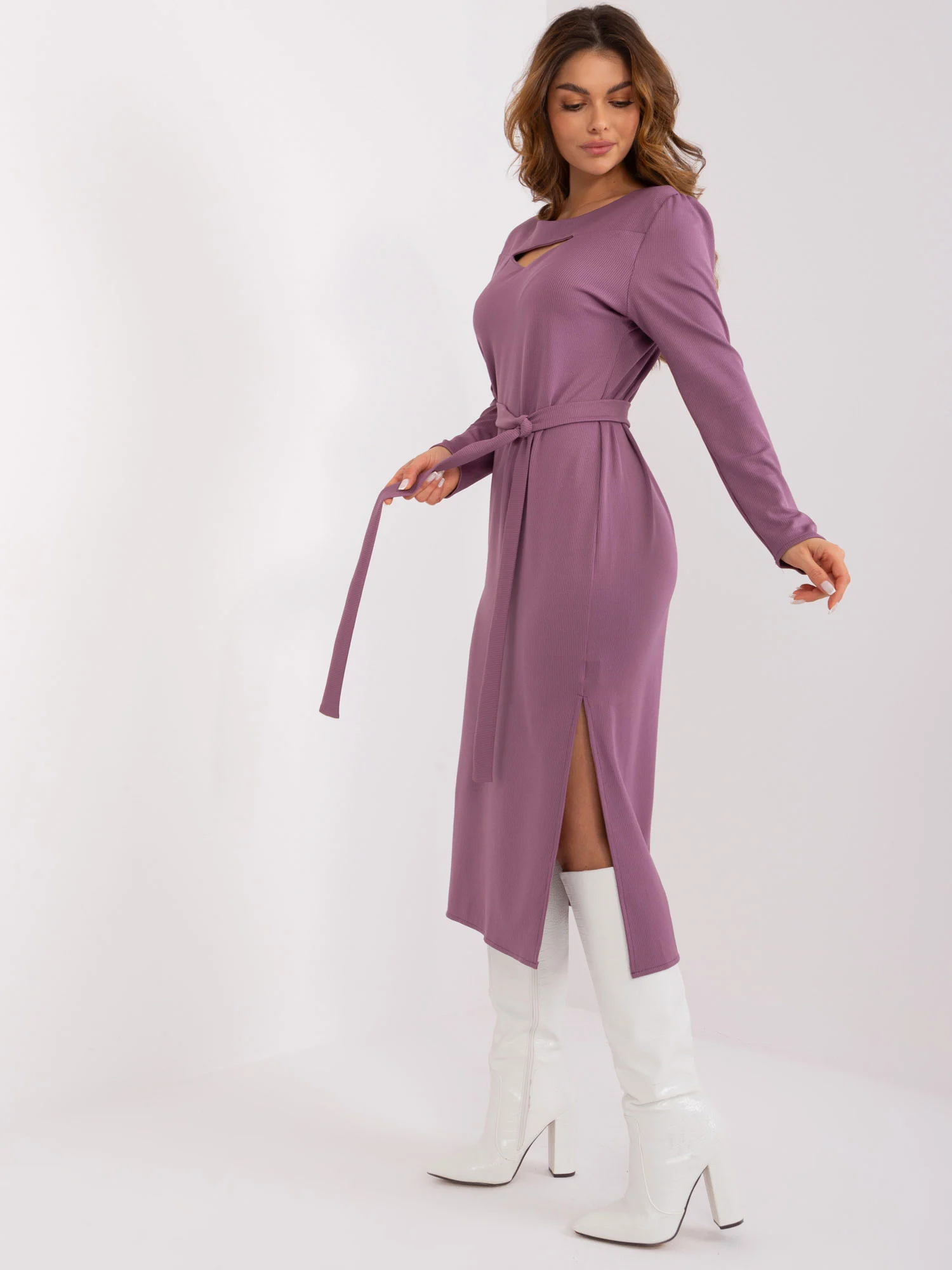 Rochie Dama Maxi, Dungi, LAKERTA, Mov de Sarbatori - Image 5