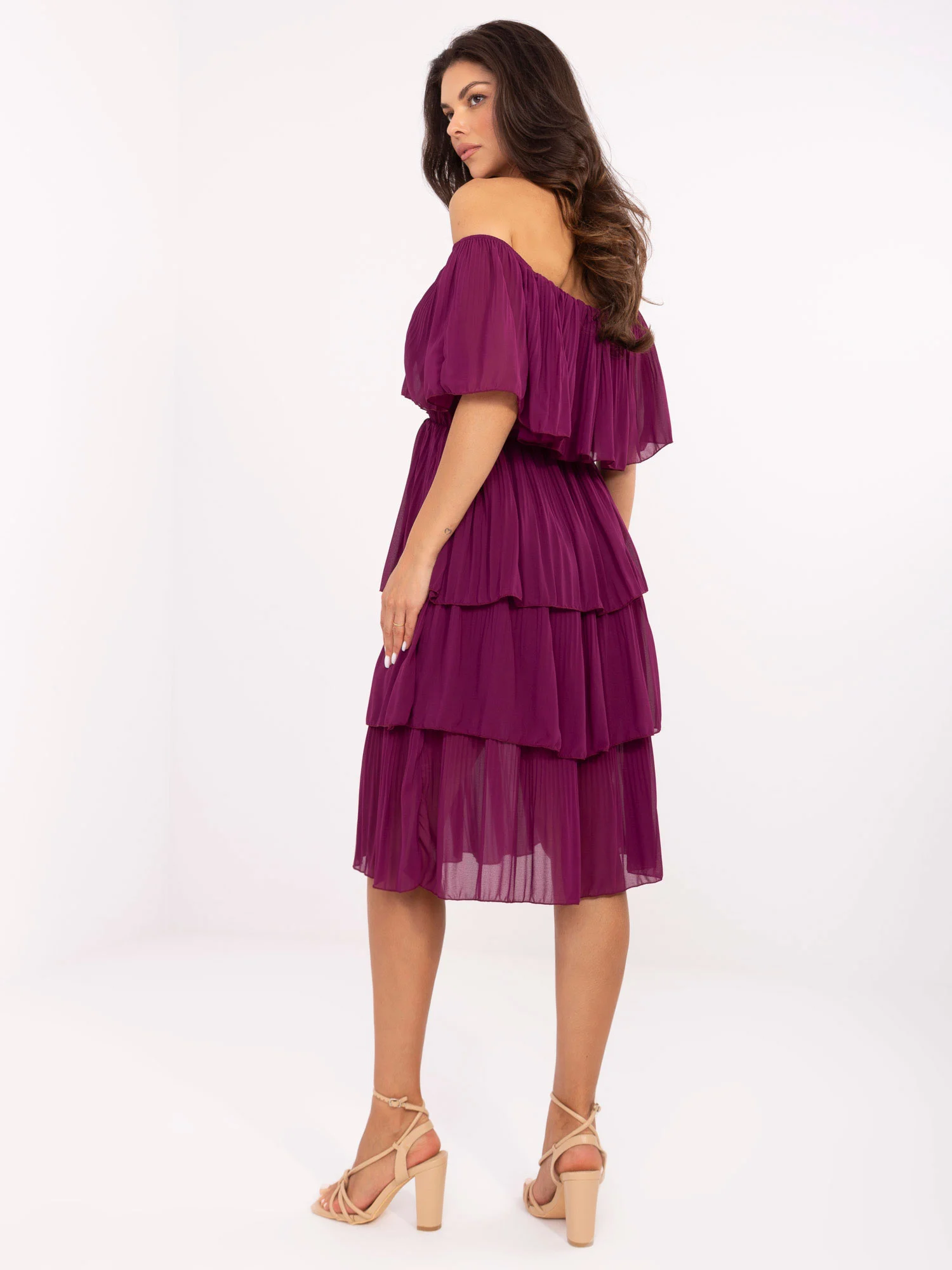 Rochie Dama Fara maneci, Lejera, Och Bella, Mov de Vara - imagine 4