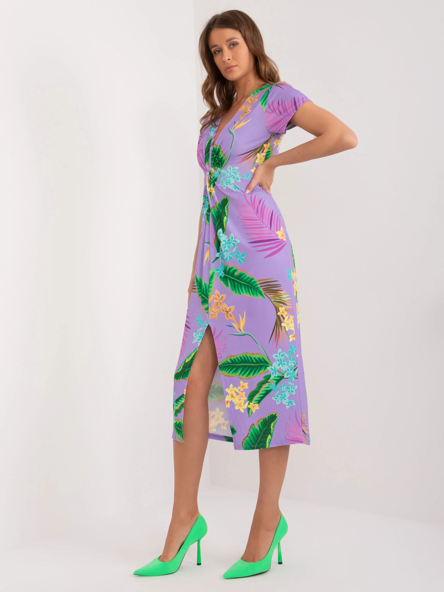 Rochie Dama Midi, Rochie creion, ITALY MODA, Mov - Image 4