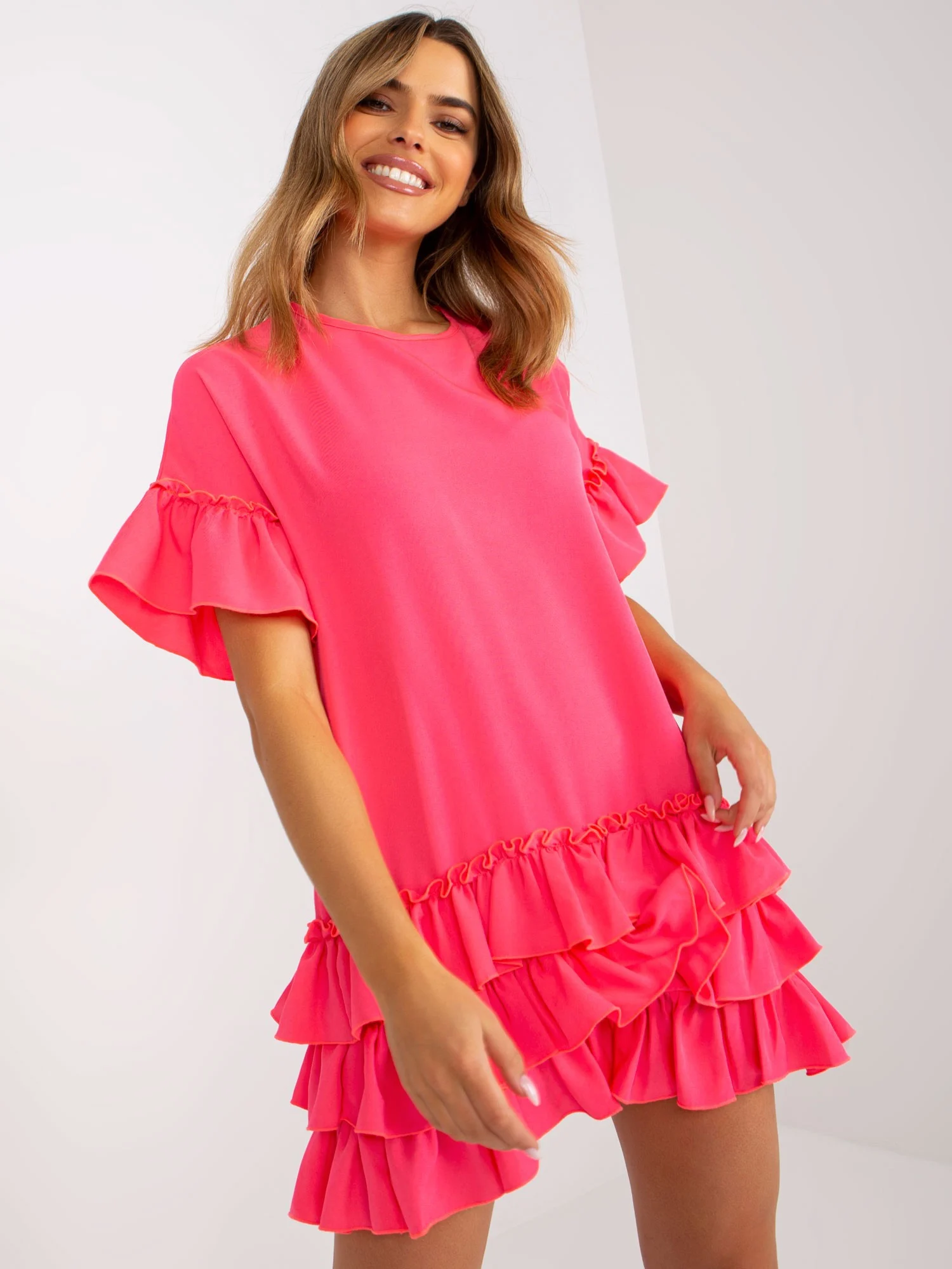 Rochie Dama Mini, Rochie dreapta, RUE PARIS, Roz de Vara - imagine 5