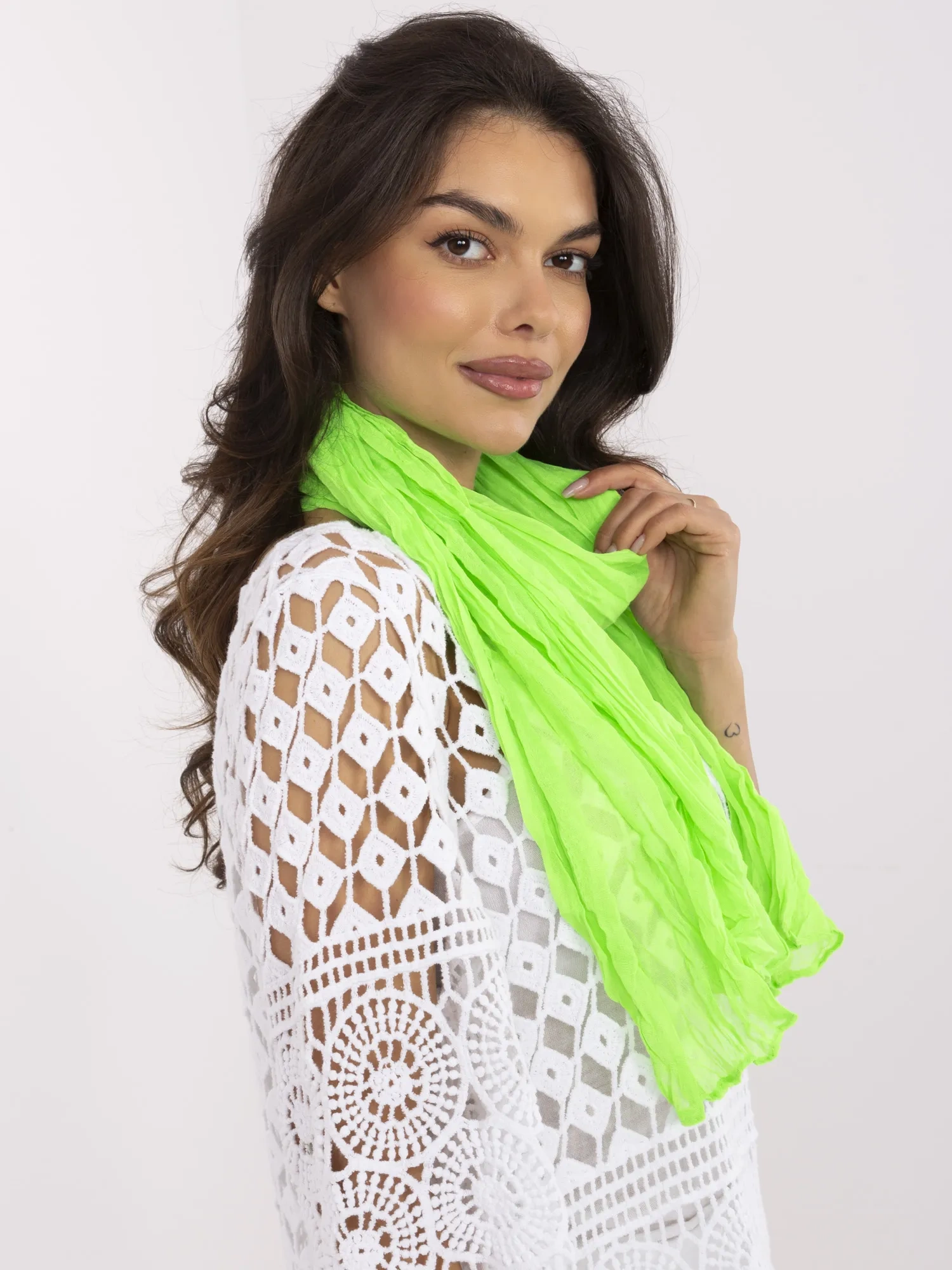 Bandana Dama Viscoza, Fashion Hunters, Verde - imagine 5