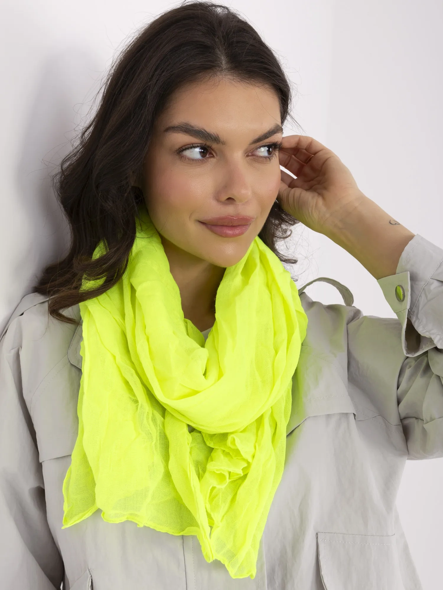 Bandana Dama Viscoza, Fashion Hunters, Galben - Image 2