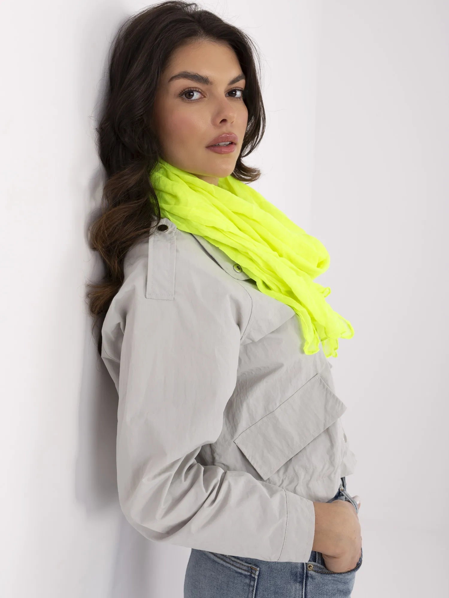 Bandana Dama Viscoza, Fashion Hunters, Galben - Image 4