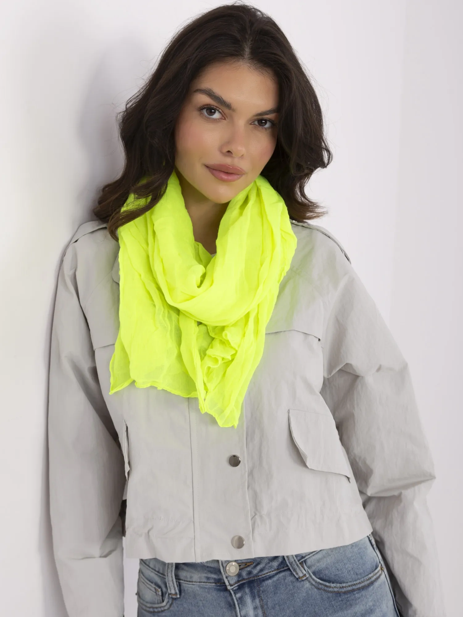 Bandana Dama Viscoza, Fashion Hunters, Galben - Image 3