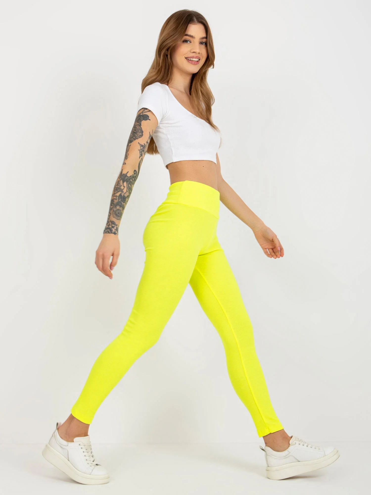 Colanti Dama Dungi, Conica, ex moda, Galben Casual - imagine 4