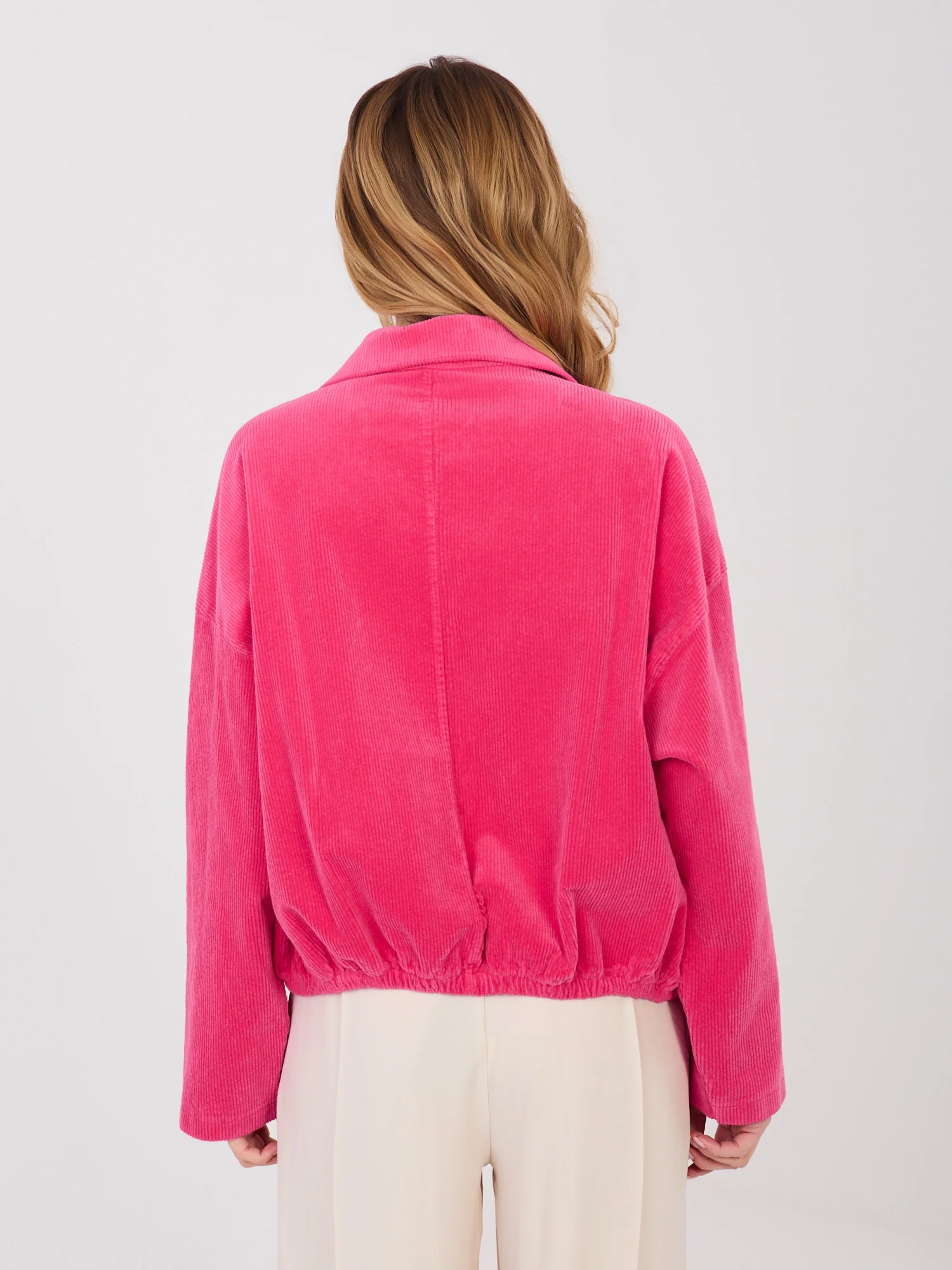 Jacheta Dama Mini, Guler inalt, RUE PARIS, Fucsia de Vara - imagine 3