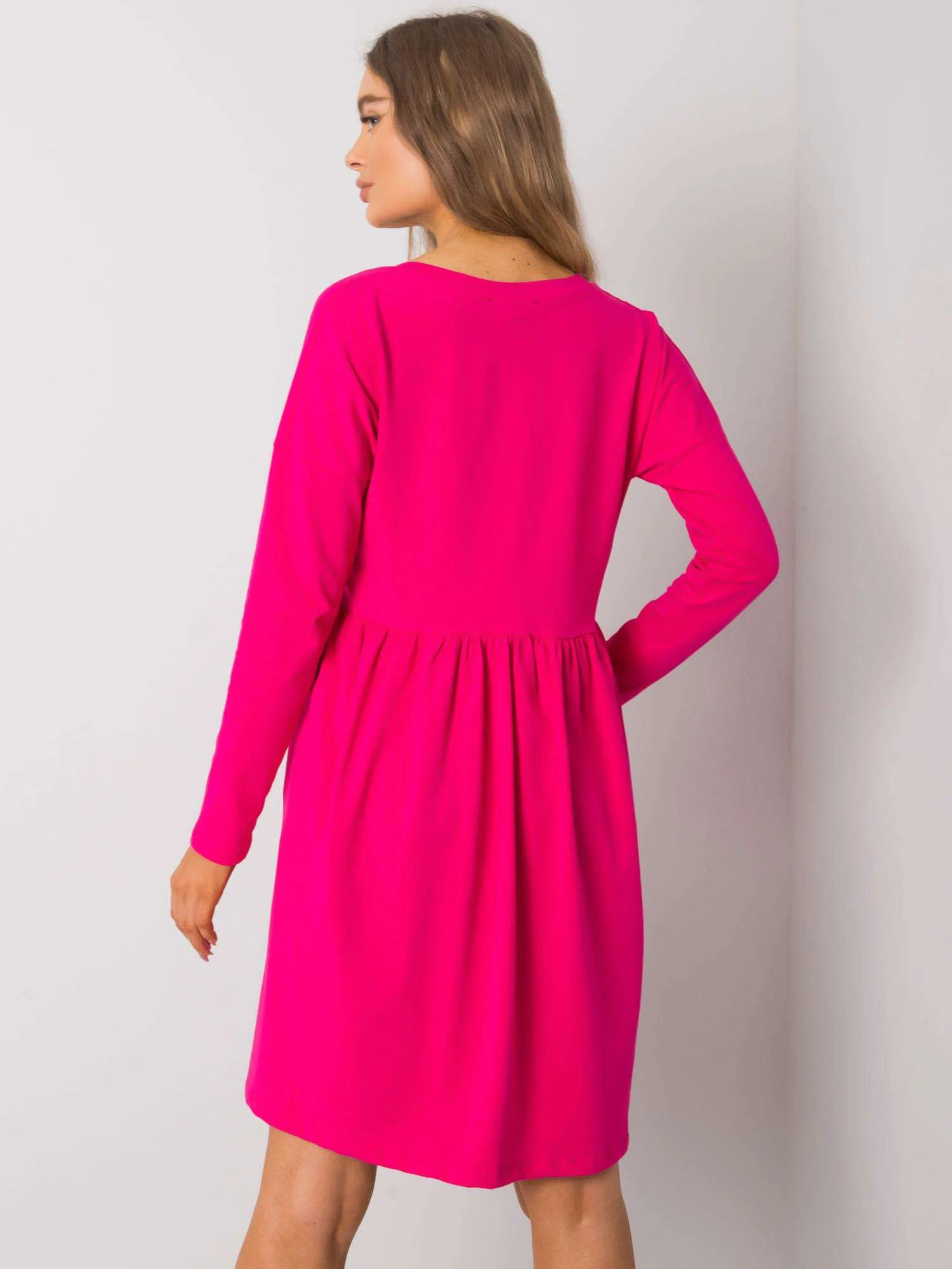 Rochie Dama Maxi, Lejera, RUE PARIS, Fucsia Eleganta Office - Image 3