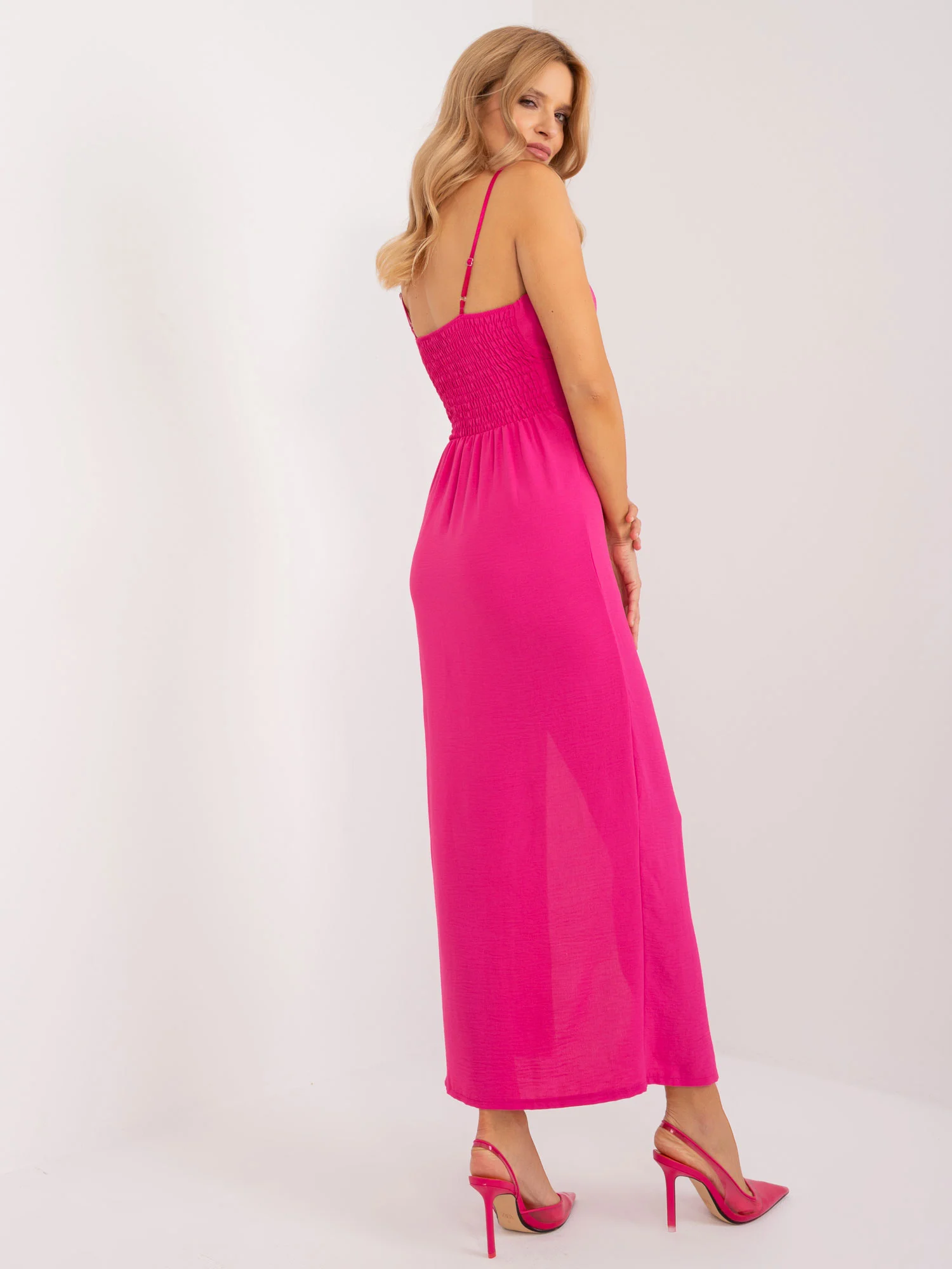 Rochie Dama Midi, Rochie creion, ITALY MODA, Fucsia de Sarbatori - Image 5