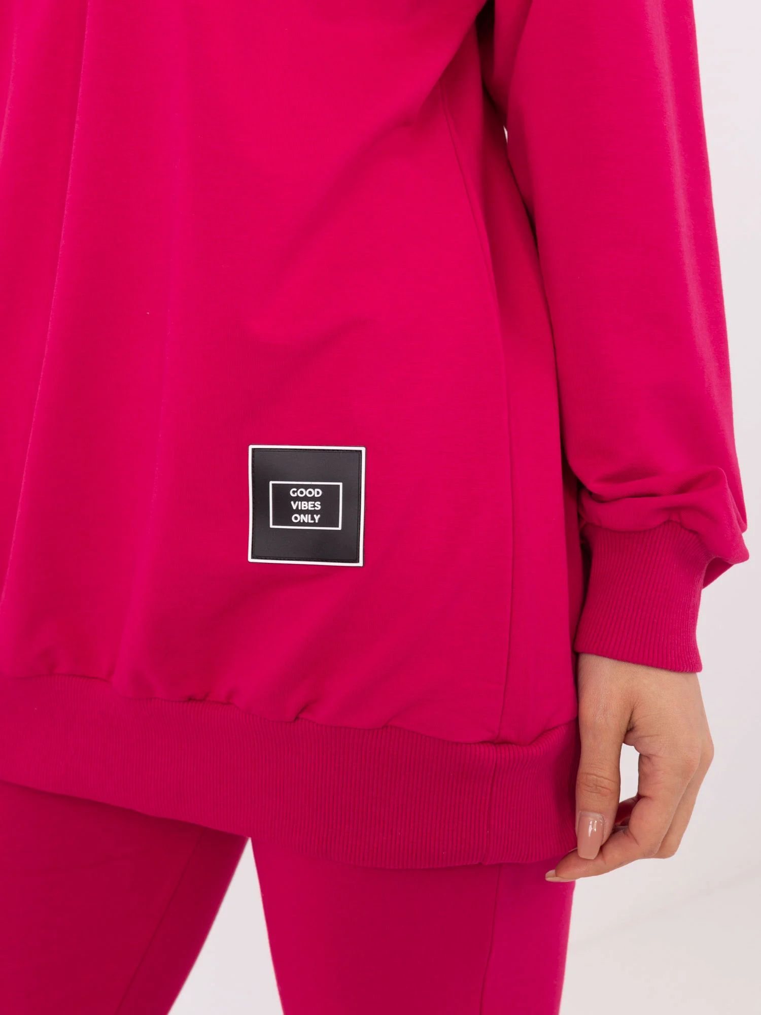 Compleu Dama Maneca lunga, Petrecuta, My Red Lips, Fucsia Casual - imagine 4