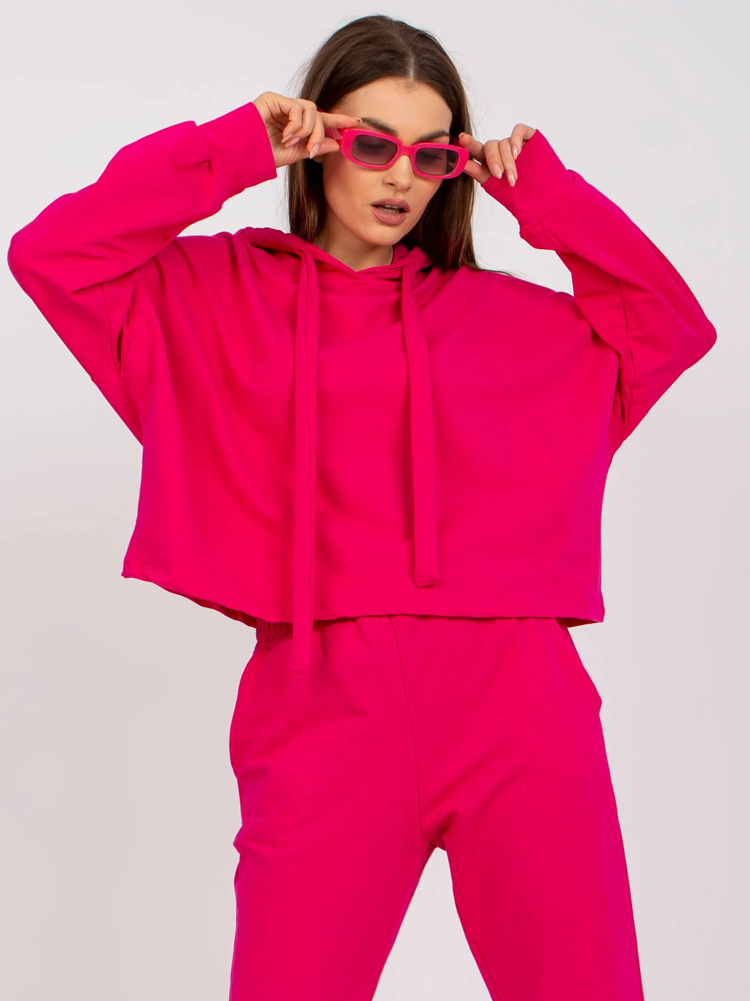 Compleu Dama Maneca lunga, Sport, RELEVANCE, Fucsia Casual - imagine 4