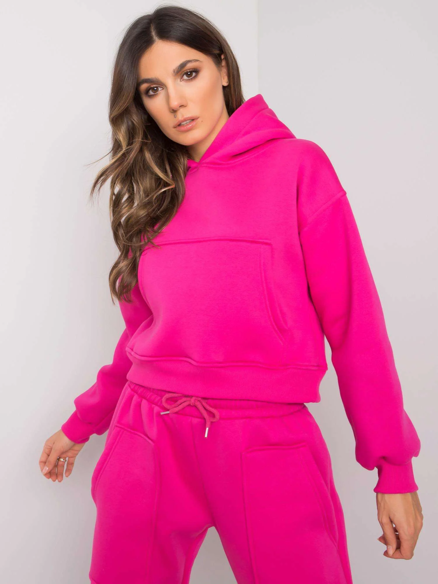 Compleu Dama Maneca lunga, Sport, ex moda, Fucsia Casual - imagine 6