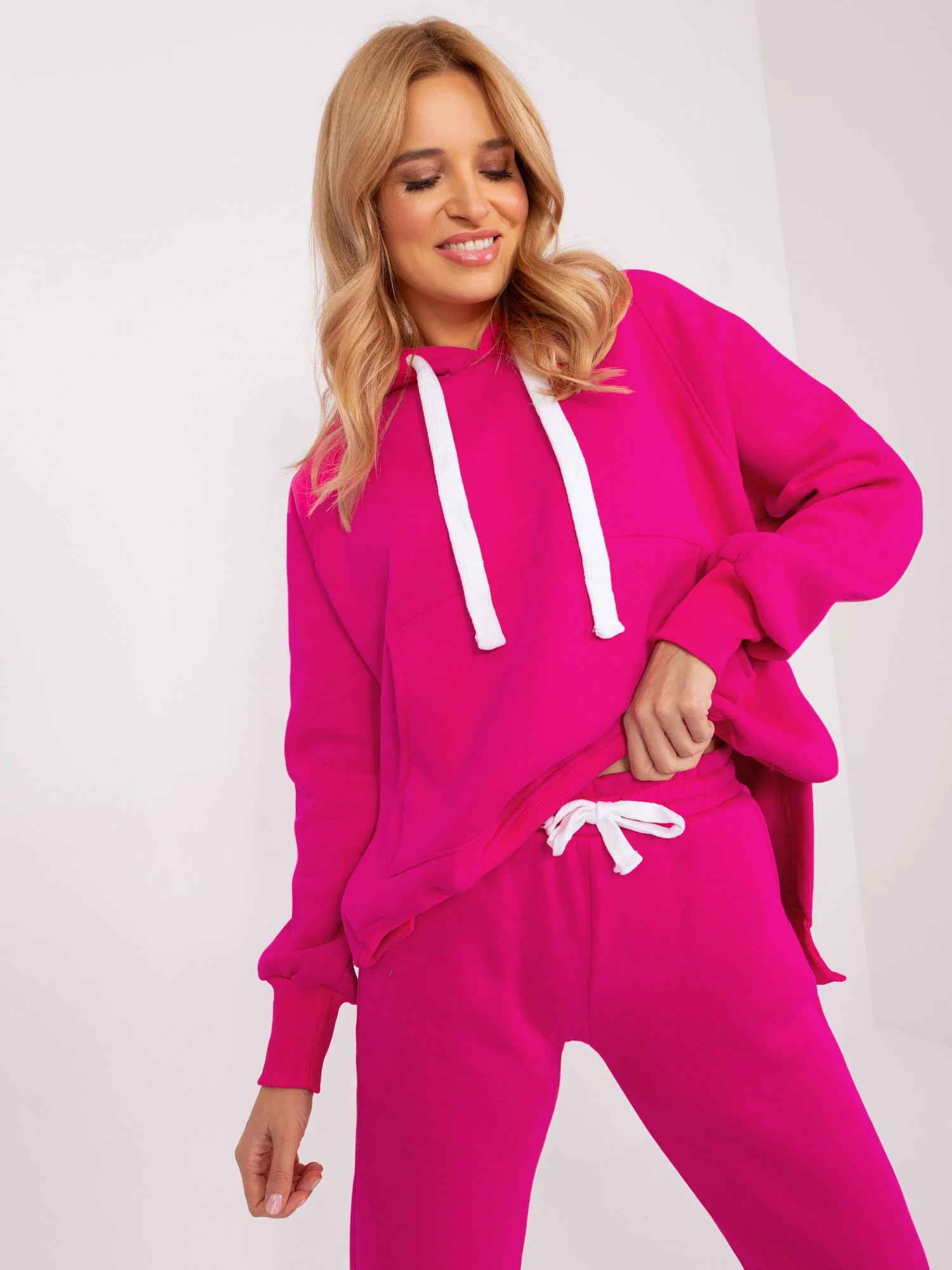 Compleu Dama Maneca lunga, Sport, ex moda, Fucsia Casual - imagine 6