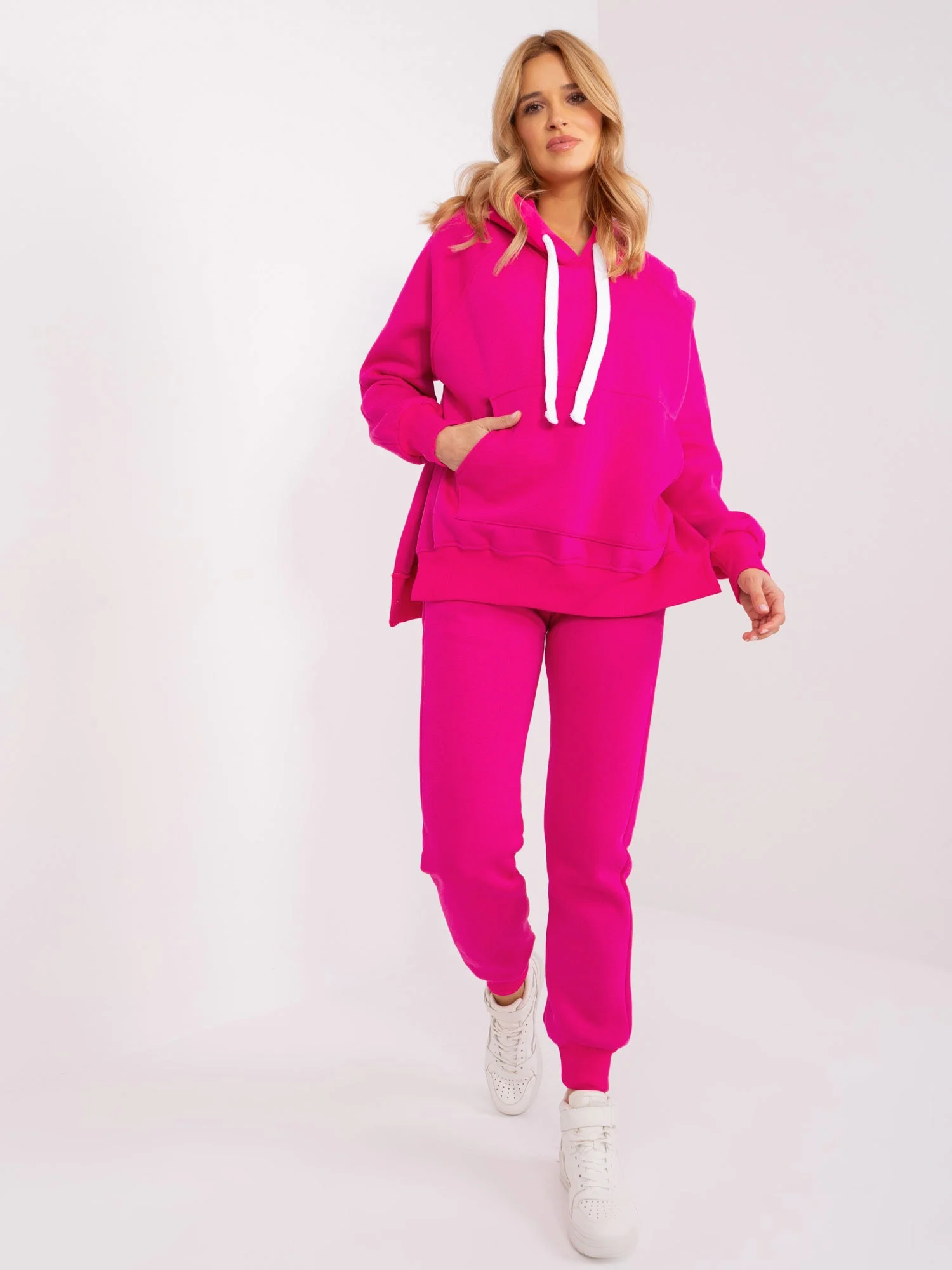 Compleu Dama Maneca lunga, Sport, ex moda, Fucsia Casual - imagine 5