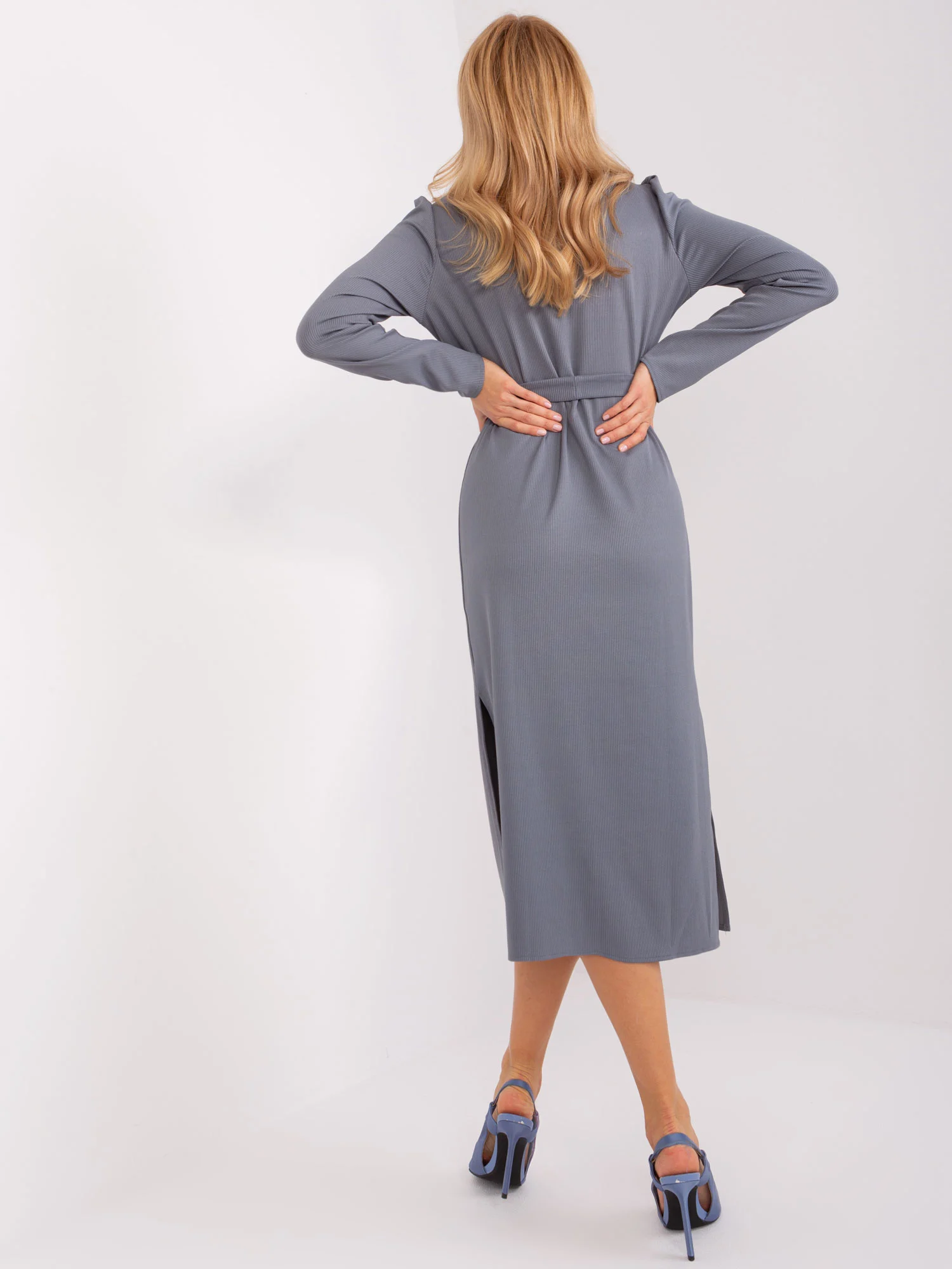 Rochie Dama Maxi, Dungi, LAKERTA, Grafit de Sarbatori - Image 4