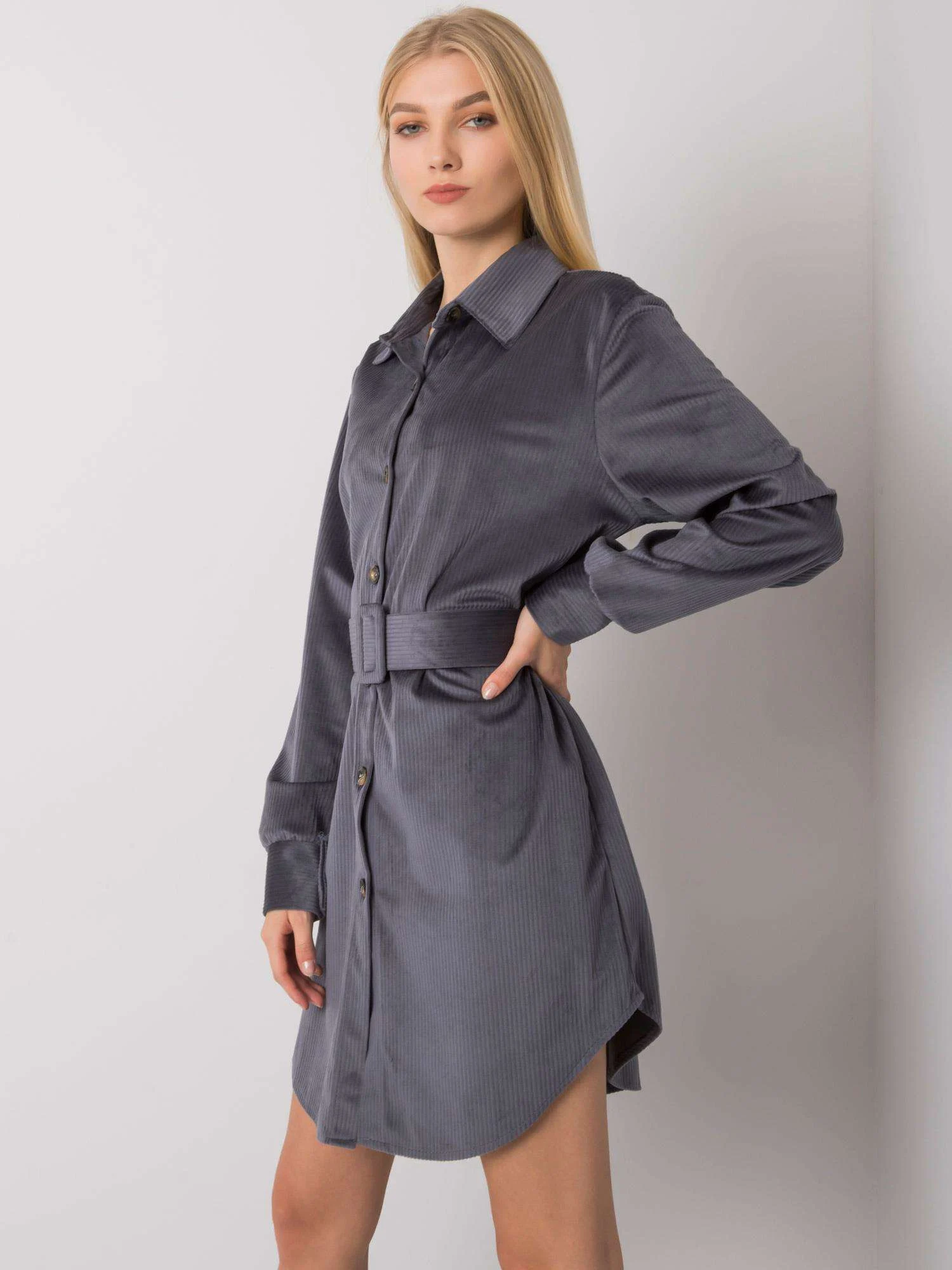 Rochie Dama Maxi, Rochie dreapta, ITALY MODA, Grafit Casual - Image 4