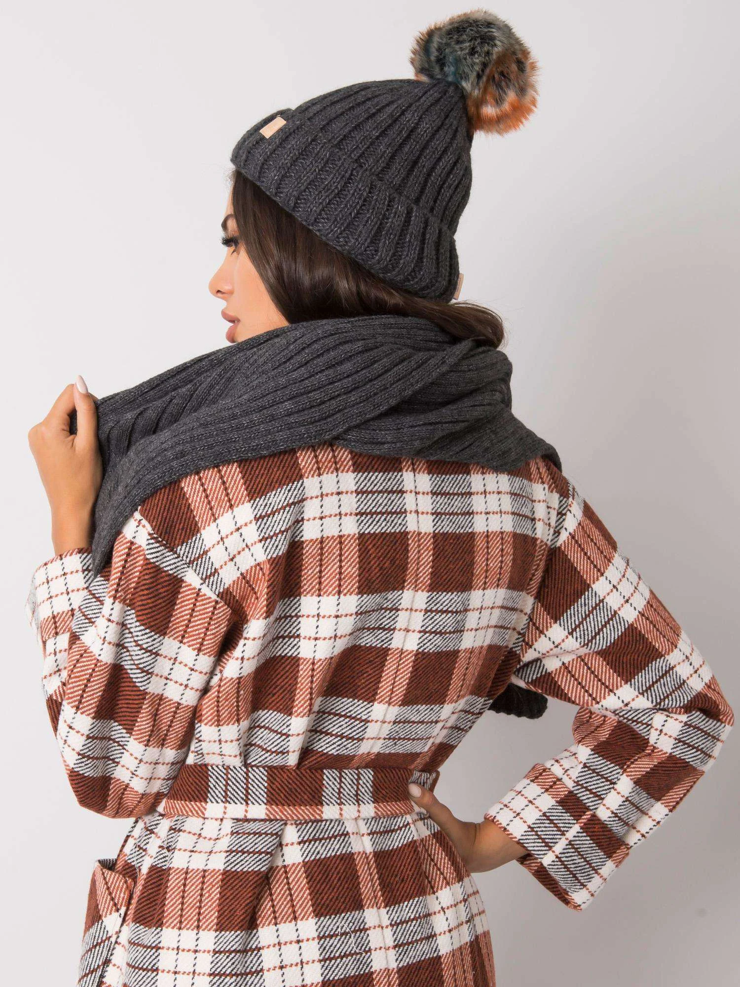 Compleu Dama Acril, RUE PARIS, Gri - imagine 2