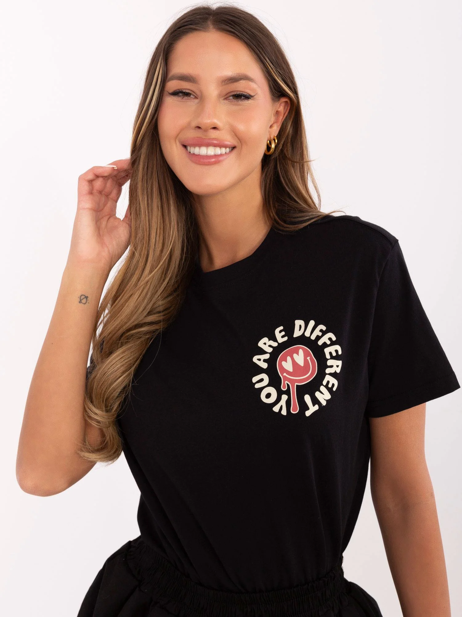 Tricou Dama Mini, Decolteu rotund, Sublevel, Grafit Casual - imagine 5