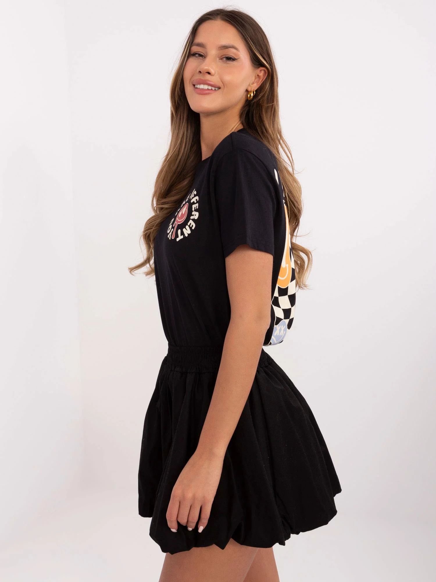 Tricou Dama Mini, Decolteu rotund, Sublevel, Grafit Casual - imagine 2