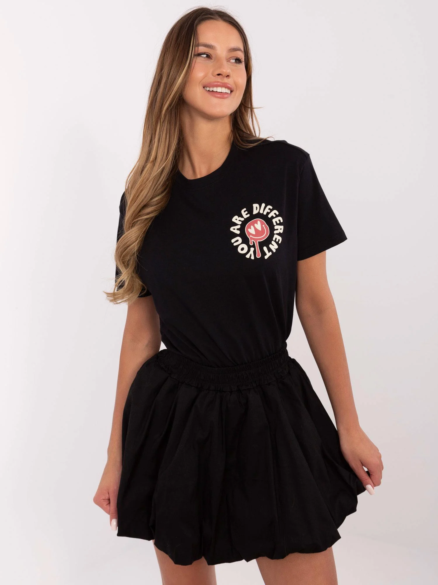 Tricou Dama Mini, Decolteu rotund, Sublevel, Grafit Casual - imagine 4
