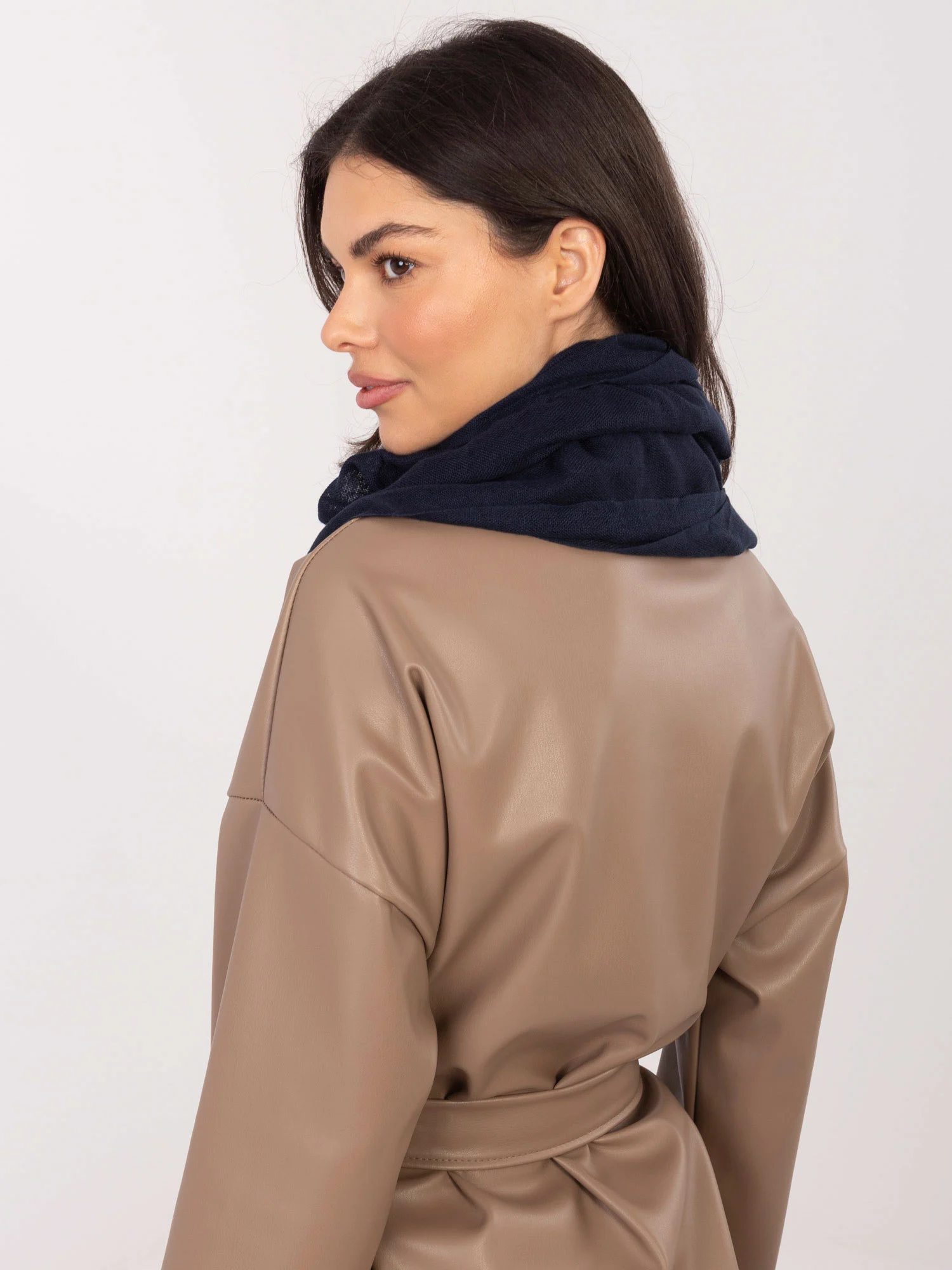 Bandana Dama Imprimat, Viscoza, Fashion Hunters, Bleumarin - imagine 5