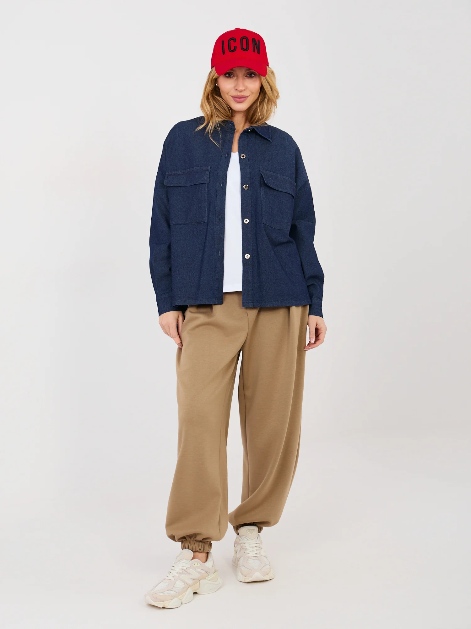 Camasa Dama Maneca lunga, Decolteu cu guler, ITALY MODA, Bleumarin Casual - imagine 5