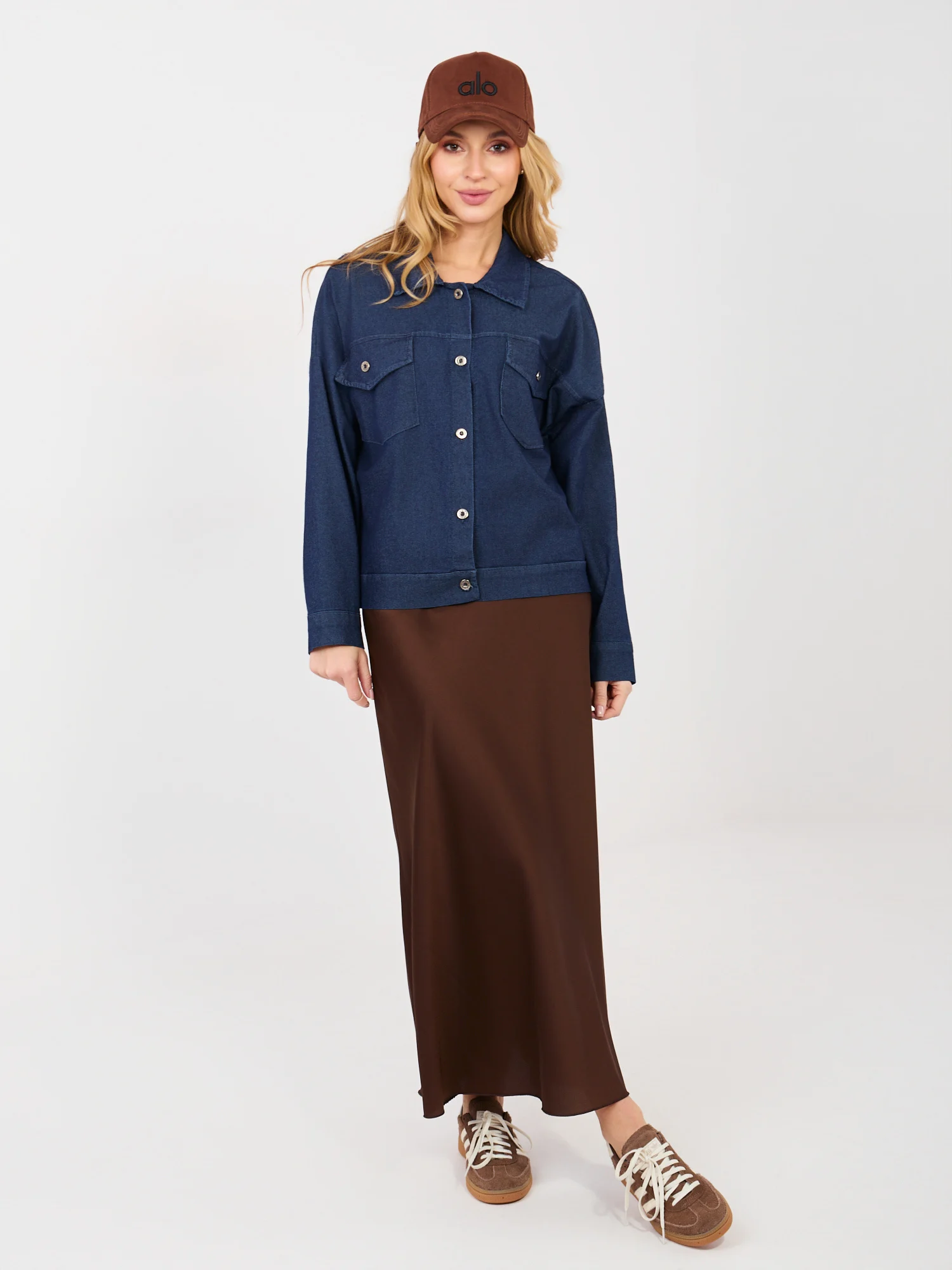 Jacheta Dama Maneca lunga, Guler inalt, RUE PARIS, Bleumarin Casual - imagine 3