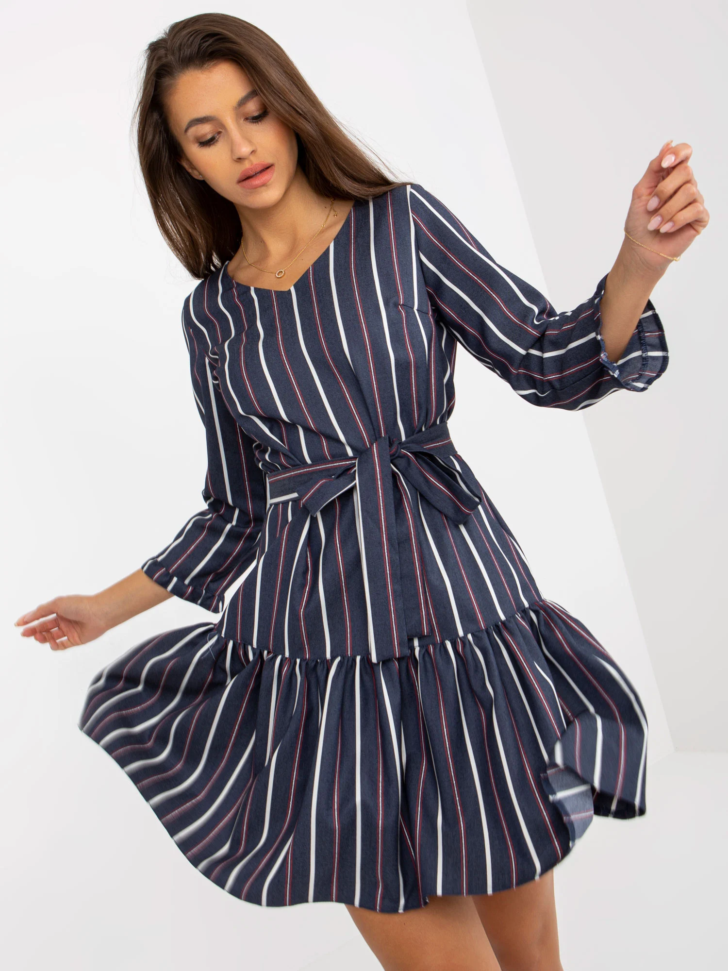 Rochie Dama Mini, Dungi, LAKERTA, Bleumarin de Sarbatori - imagine 2
