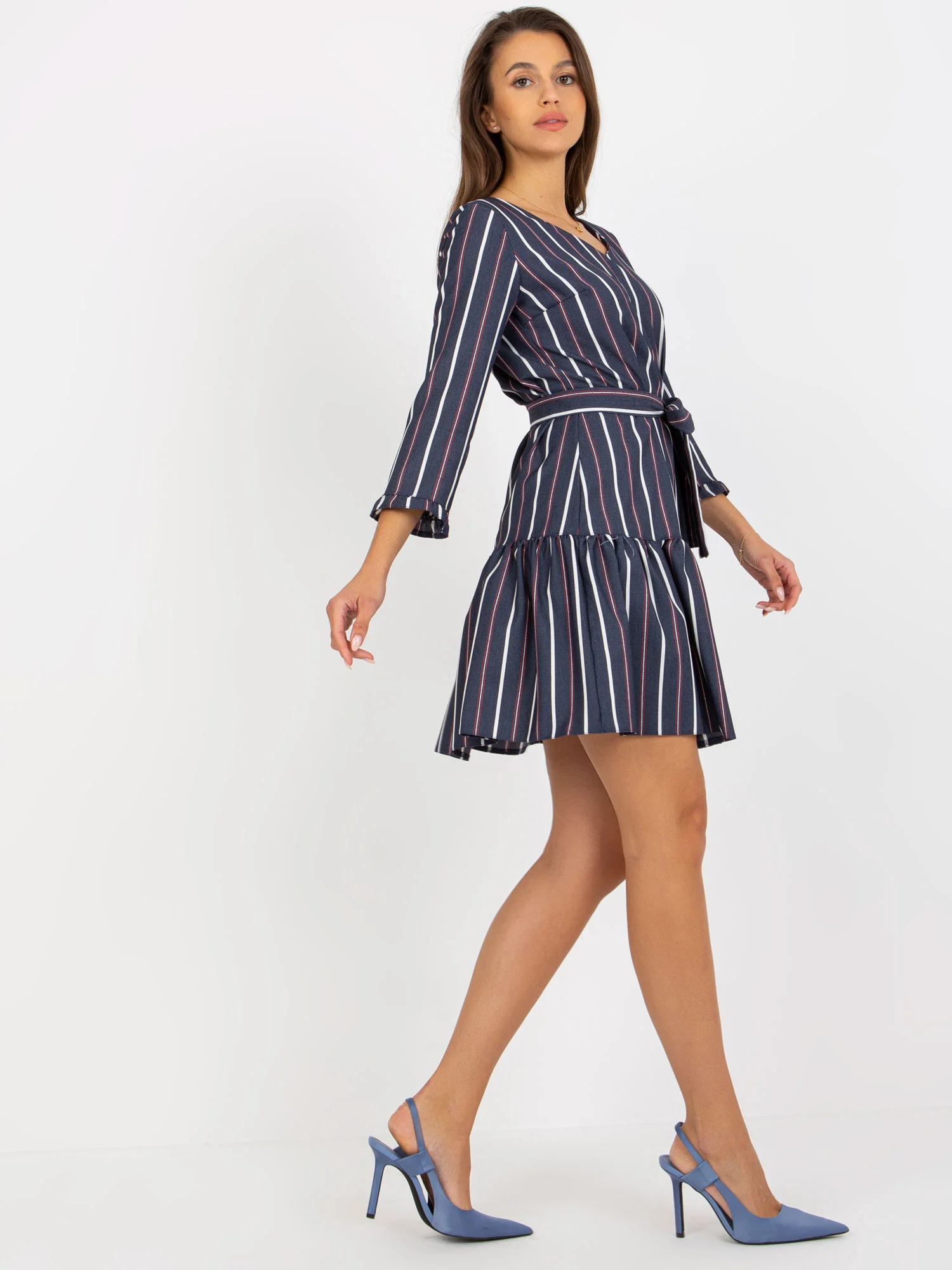 Rochie Dama Mini, Dungi, LAKERTA, Bleumarin de Sarbatori - imagine 3