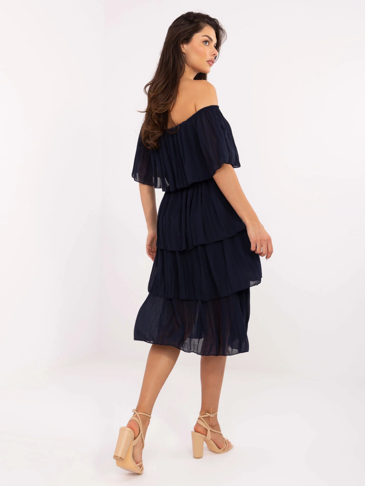 Rochie Dama Fara maneci, Lejera, Och Bella, Bleumarin de Vara - imagine 3