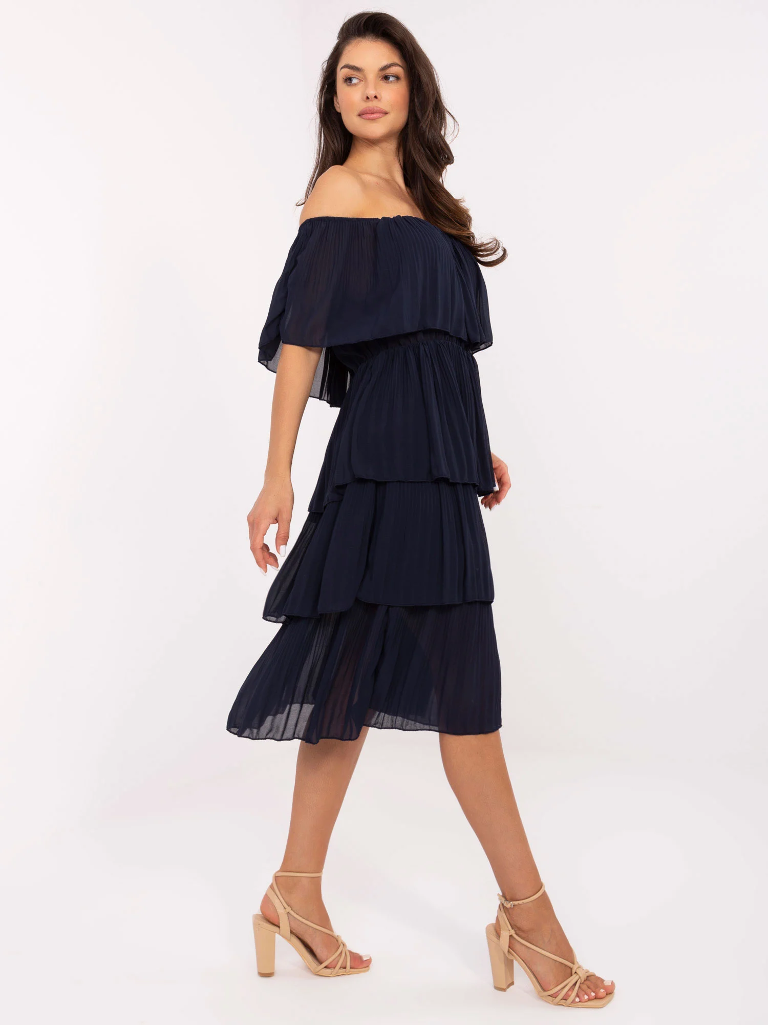 Rochie Dama Fara maneci, Lejera, Och Bella, Bleumarin de Vara - imagine 2