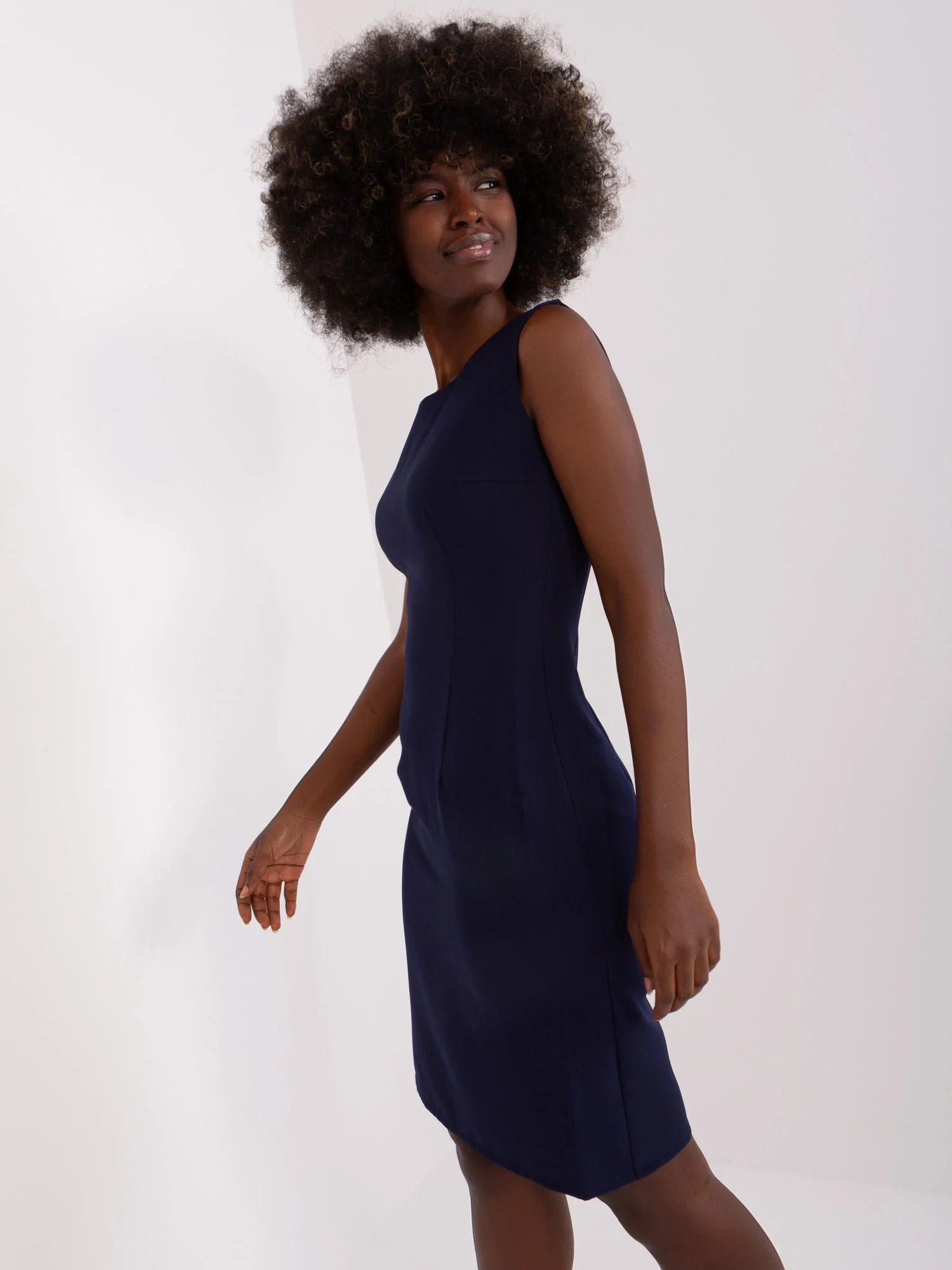 Rochie Dama Mini, Dantela, LAKERTA, Bleumarin de Sarbatori - imagine 3