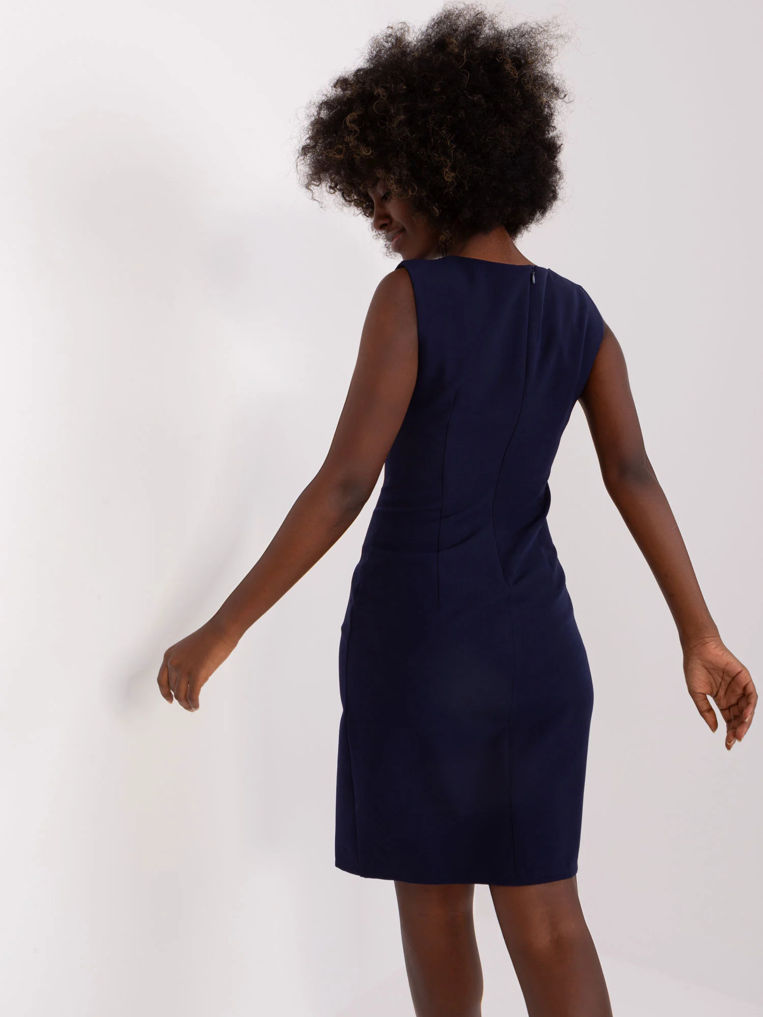 Rochie Dama Mini, Dantela, LAKERTA, Bleumarin de Sarbatori - imagine 6