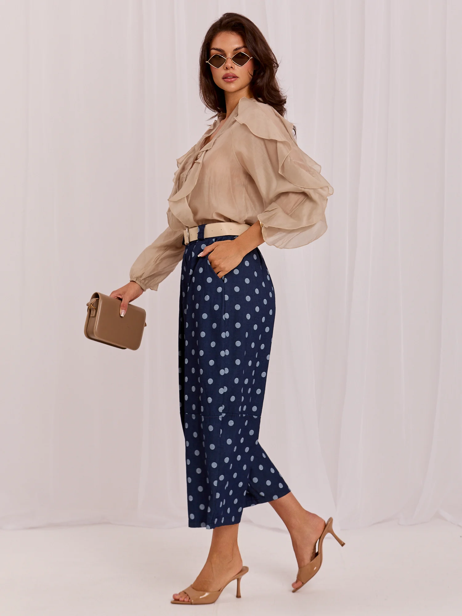Pantaloni Dama 7/8, Buline, Maya, Bleumarin - imagine 5