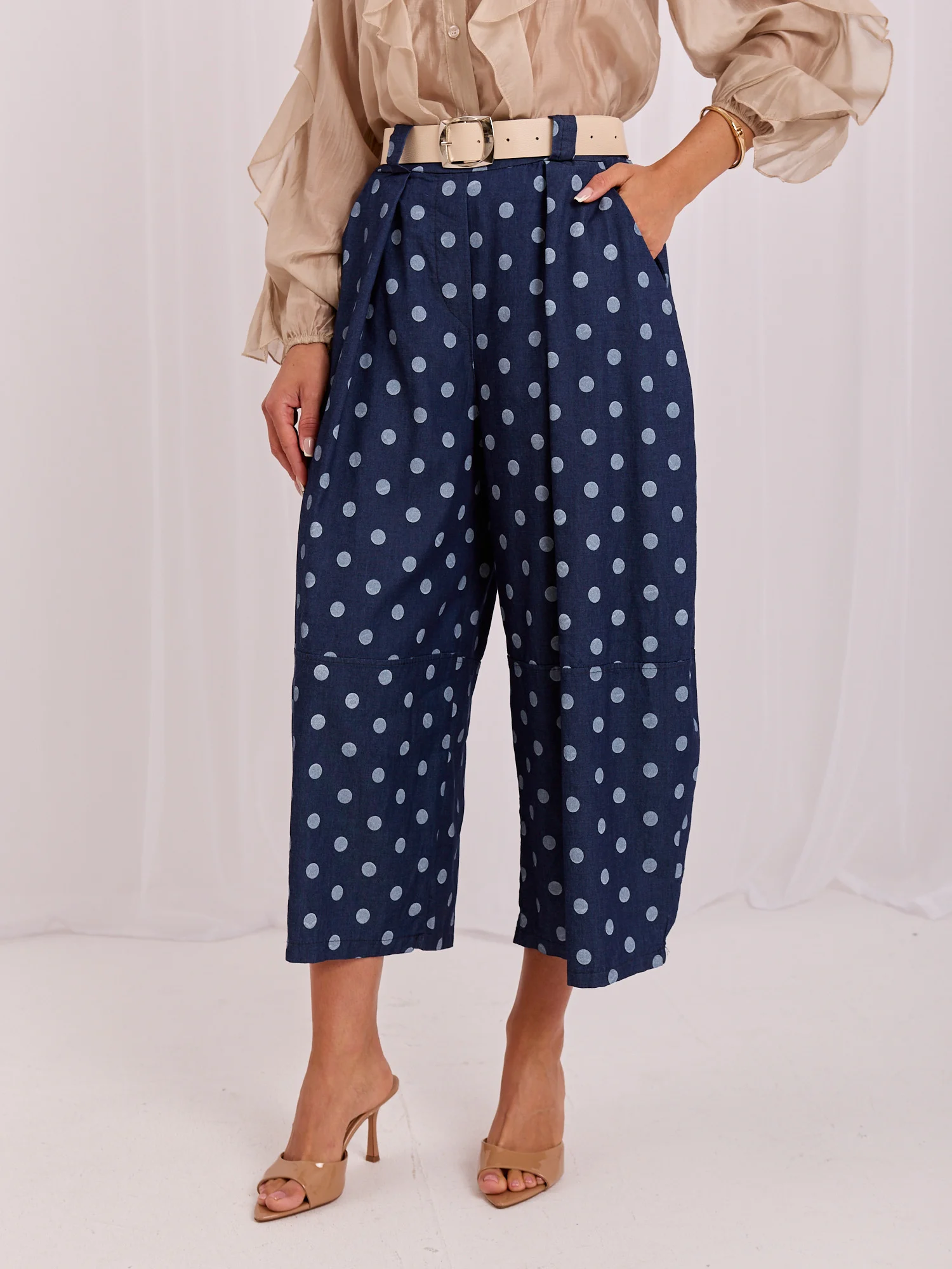 Pantaloni Dama 7/8, Buline, Maya, Bleumarin - imagine 3