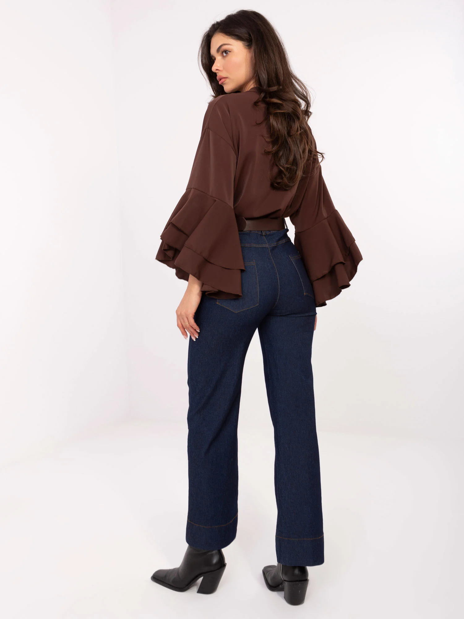 Pantaloni Dama Lunga, Croiala dreapta, Maya, Bleumarin Casual - imagine 3