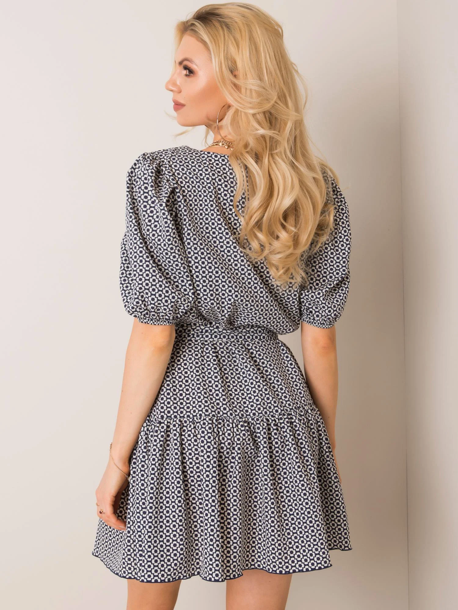 Rochie Dama Mini, Floral, LAKERTA, Bleumarin Casual - imagine 3
