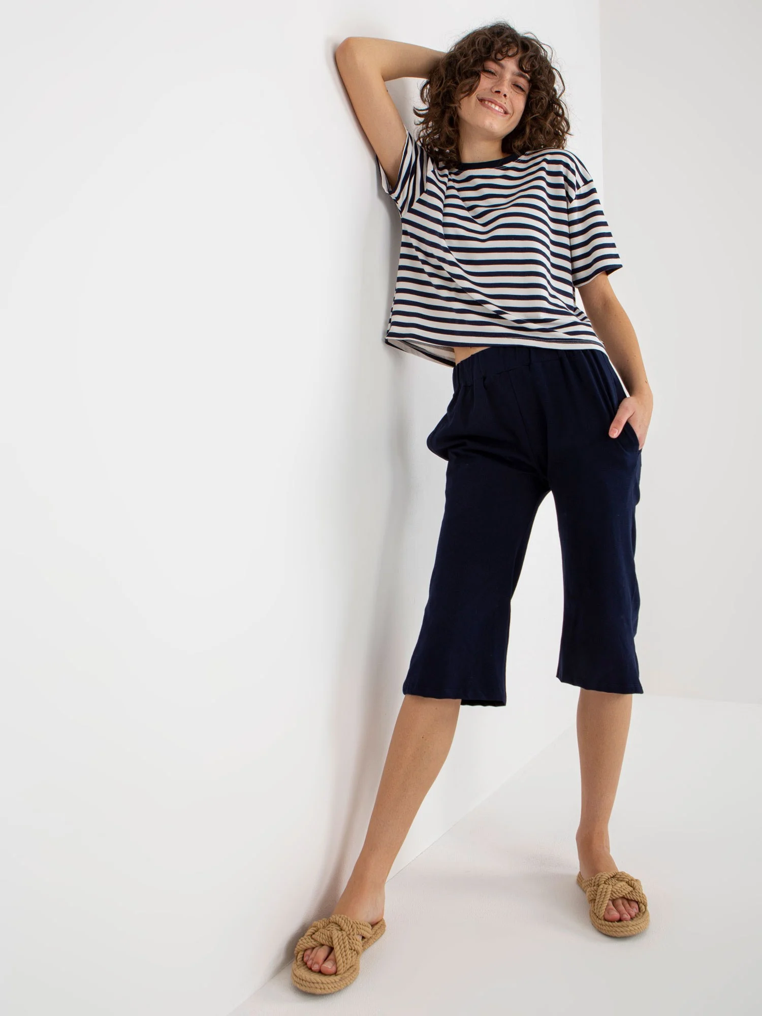 Compleu Dama Mini, Dungi, ex moda, Bleumarin Casual - imagine 6