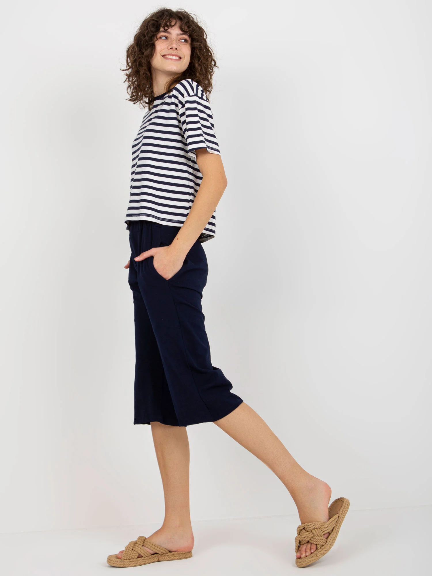 Compleu Dama Mini, Dungi, ex moda, Bleumarin Casual - imagine 5